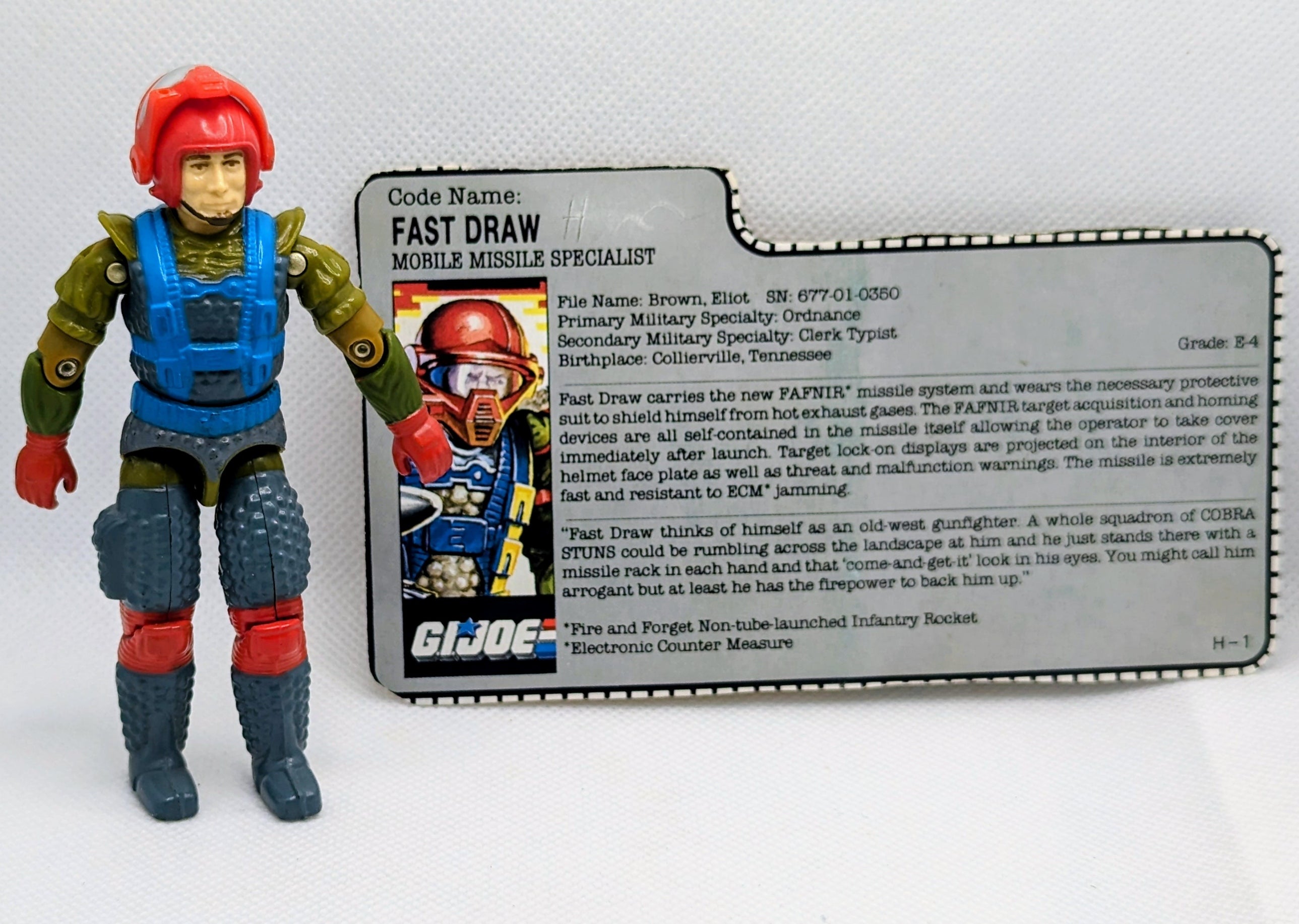 1987 Hasbro G.I. Joe Fast Draw v1 Vintage Action Figure image 3