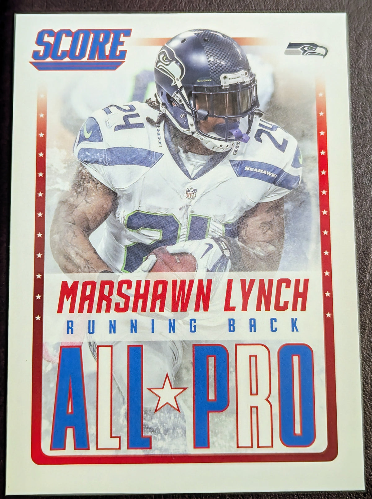 2015 Score Football All-American All-Pro Insert Marshawn Lynch Falcons #15