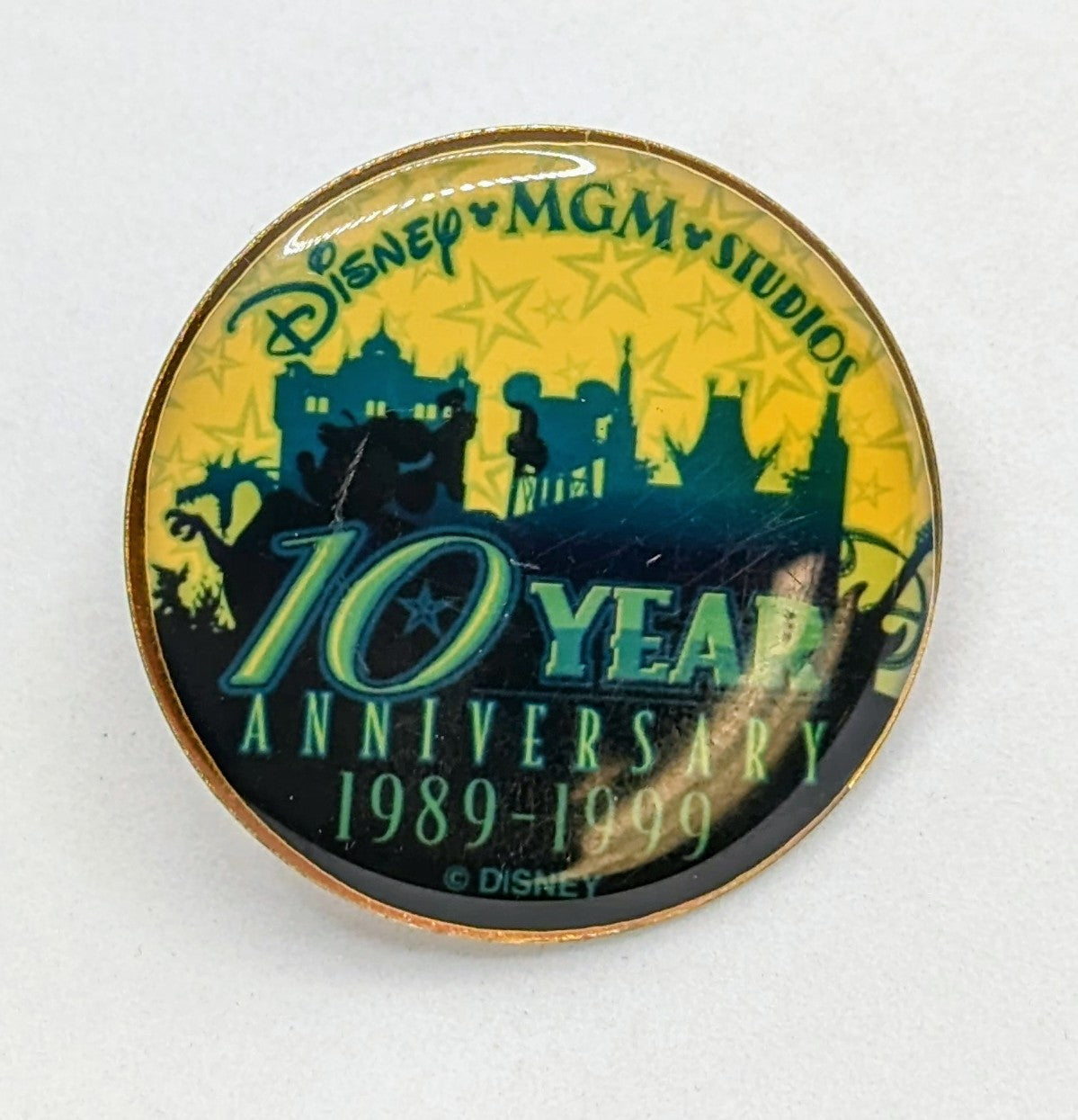 1999 Disney MGM Studios 10th Anniversary Cast Member 1989-1999 Collectible Pin