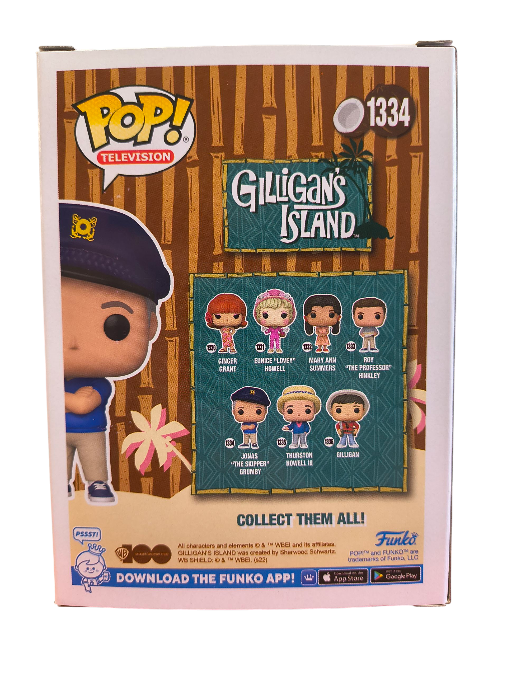 Funko POP! Television 100 Years Gilligan's Island Jonas Skipper Grumby #1334 image 2
