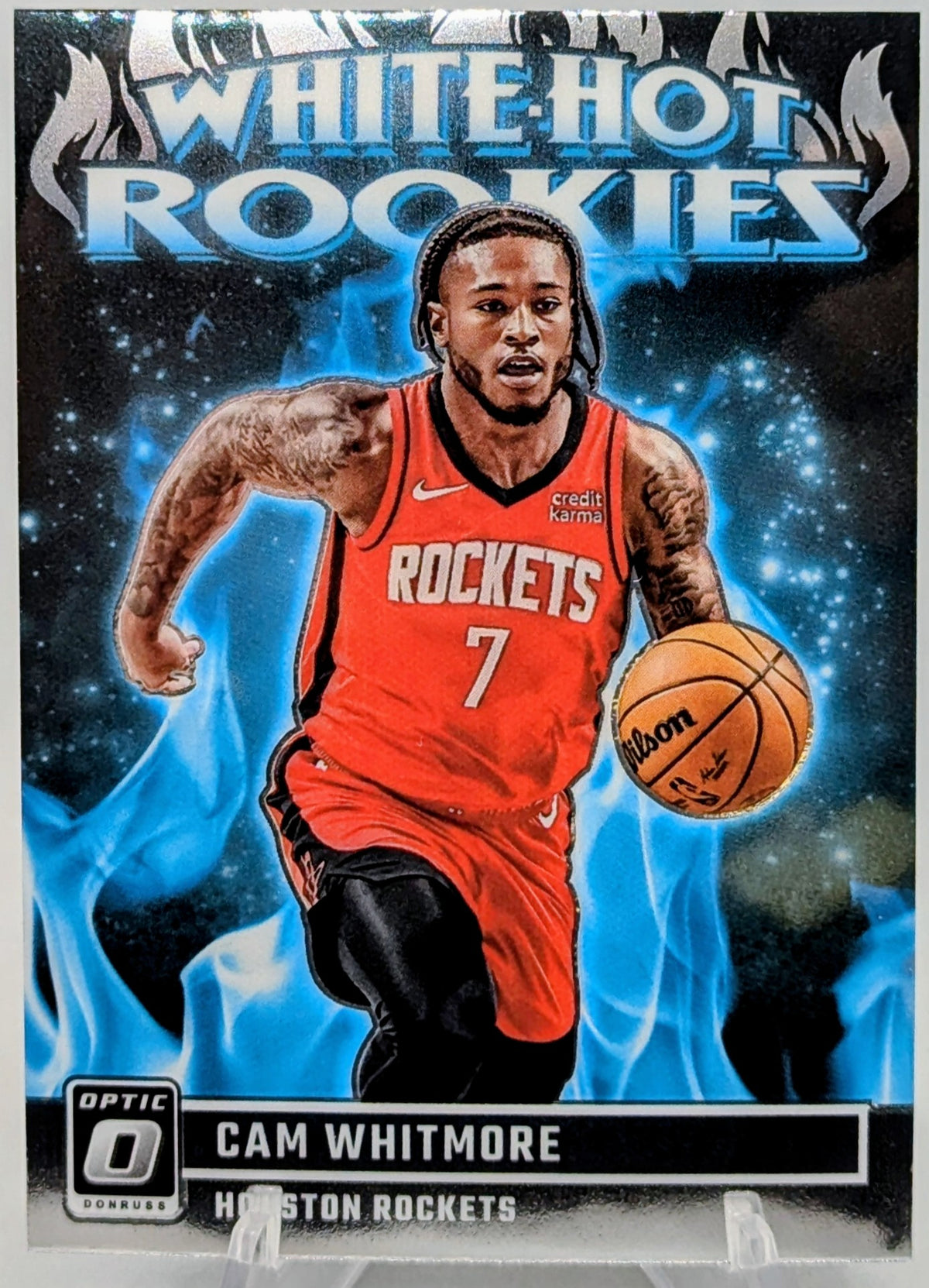 2023-24 Panini Donruss Optic Cam Whitmore White Hot Rookies Silver Holo Rockets