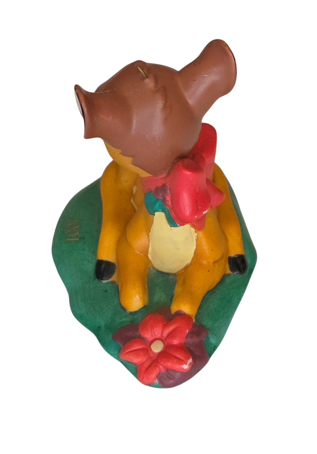 2001 Grolier Disney Porcelain Bambi Dated Christmas Ornament 3 1/4” (T100) image 3