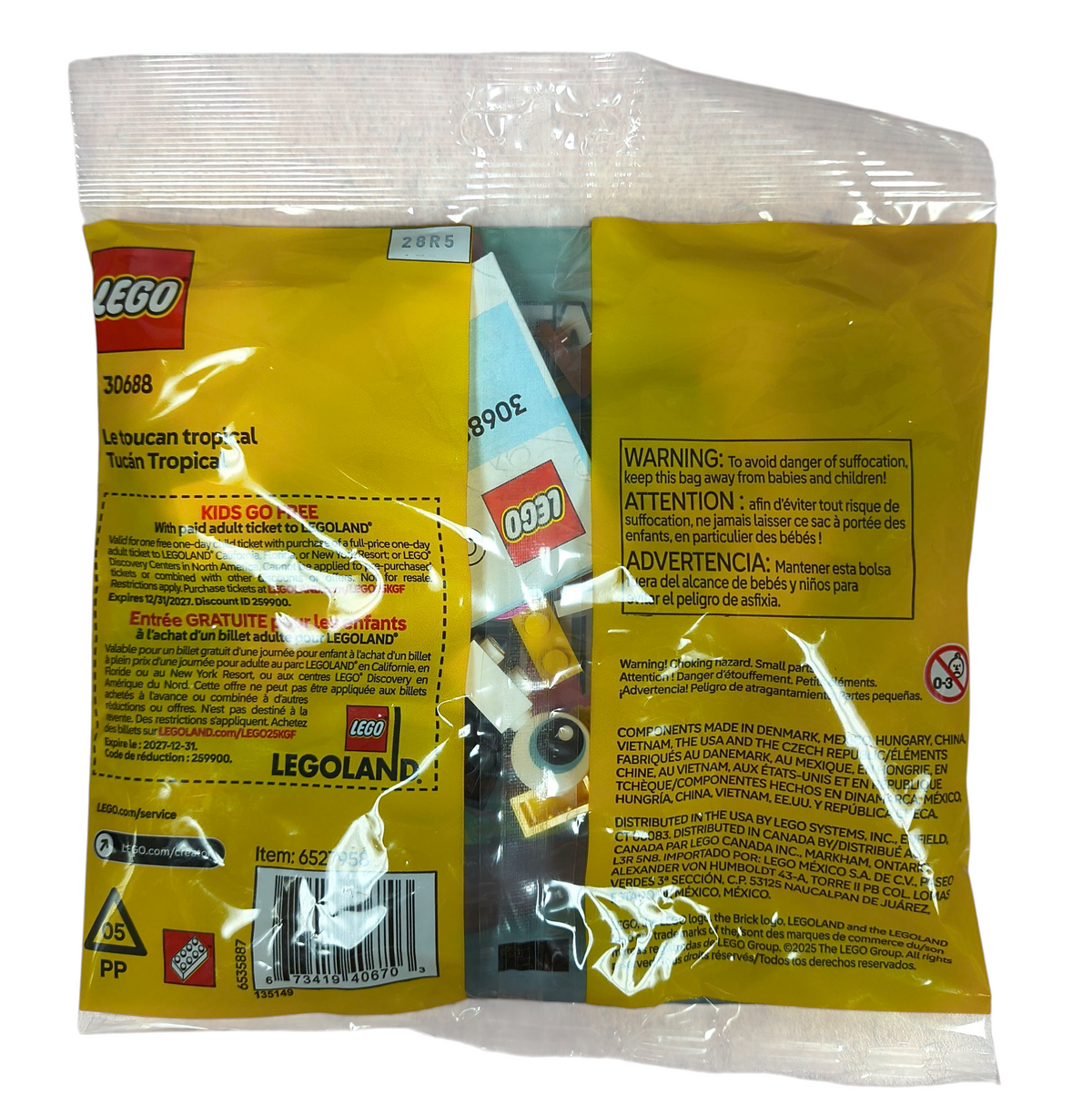 LEGO Creator 3 in 1 Tropical Toucan Building Set 30688 in Polybag image 2
