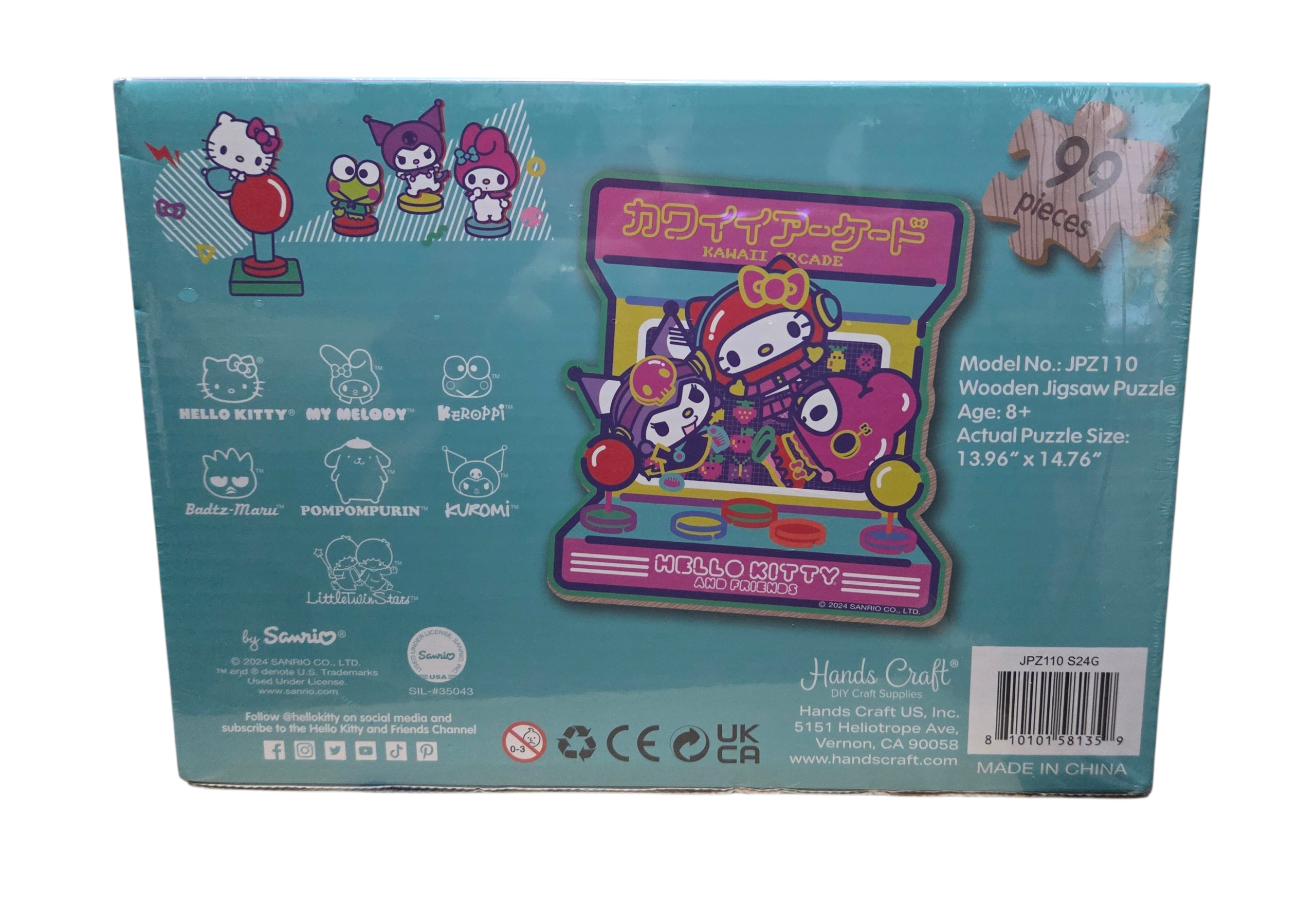 2024 Sanrio Hello Kitty and Friends Kawaii Arcade 99-Piece Jigsaw Puzzle image 2