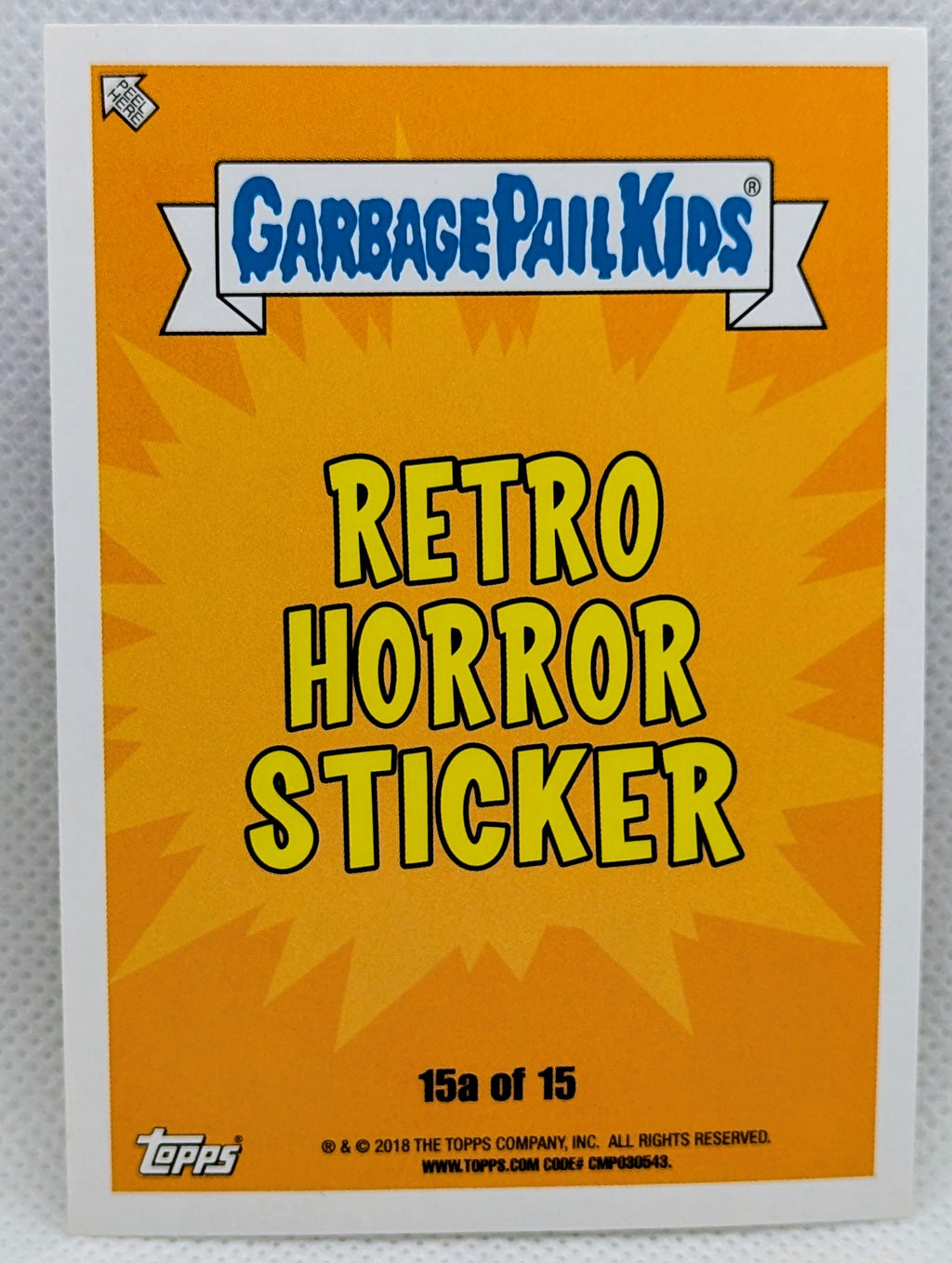 2018 Garbage Pail Kids Oh The Horror-ible Tom-ato 15a Purple Parallel image 2