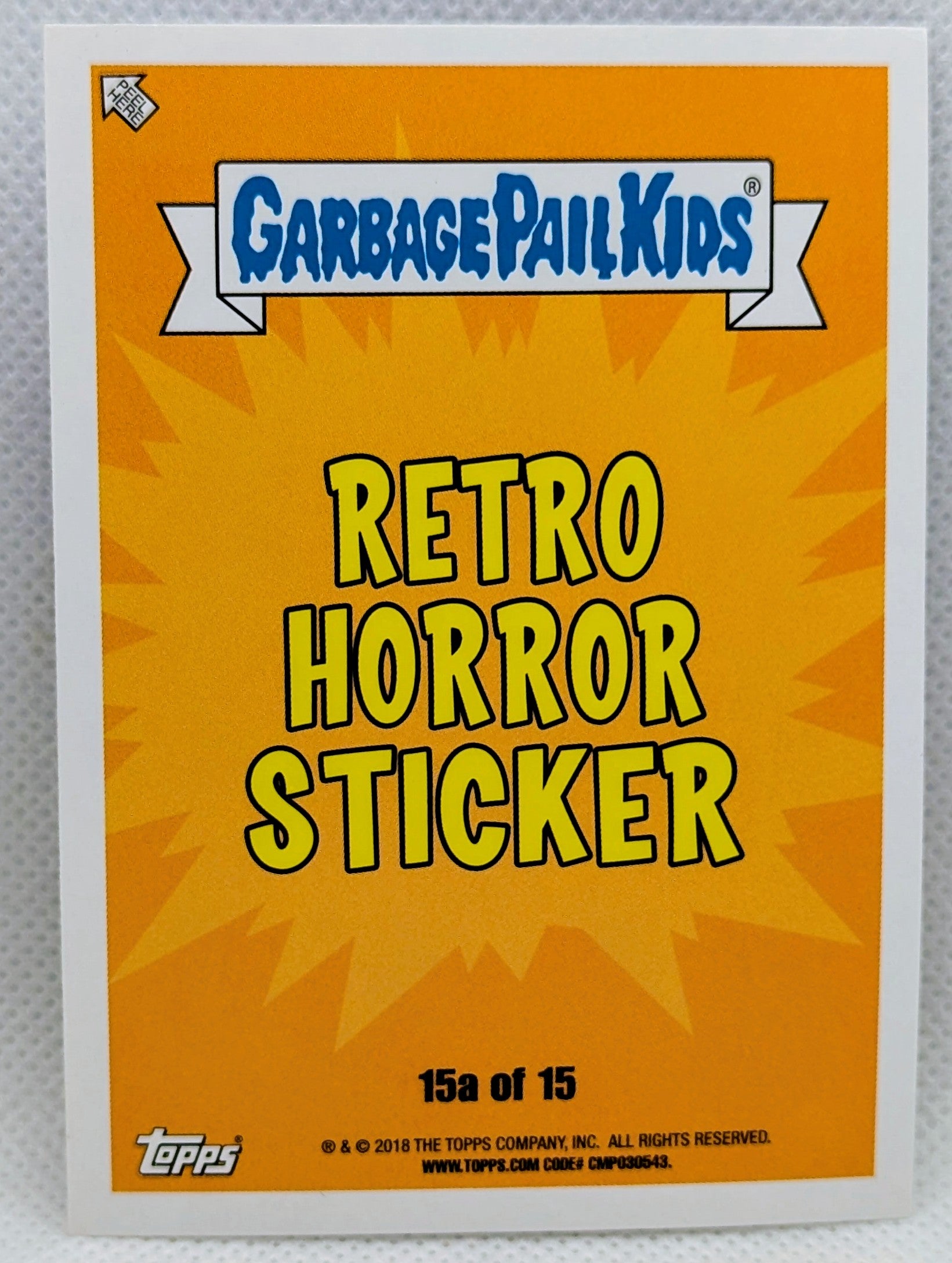 2018 Garbage Pail Kids Oh The Horror-ible Tom-ato 15a Purple Parallel image 2