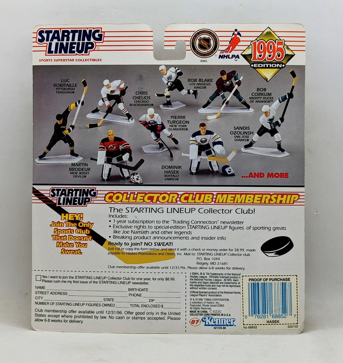 1995 Starting Lineup Dominik Hasek Buffalo Sabres Hockey Figure image 2