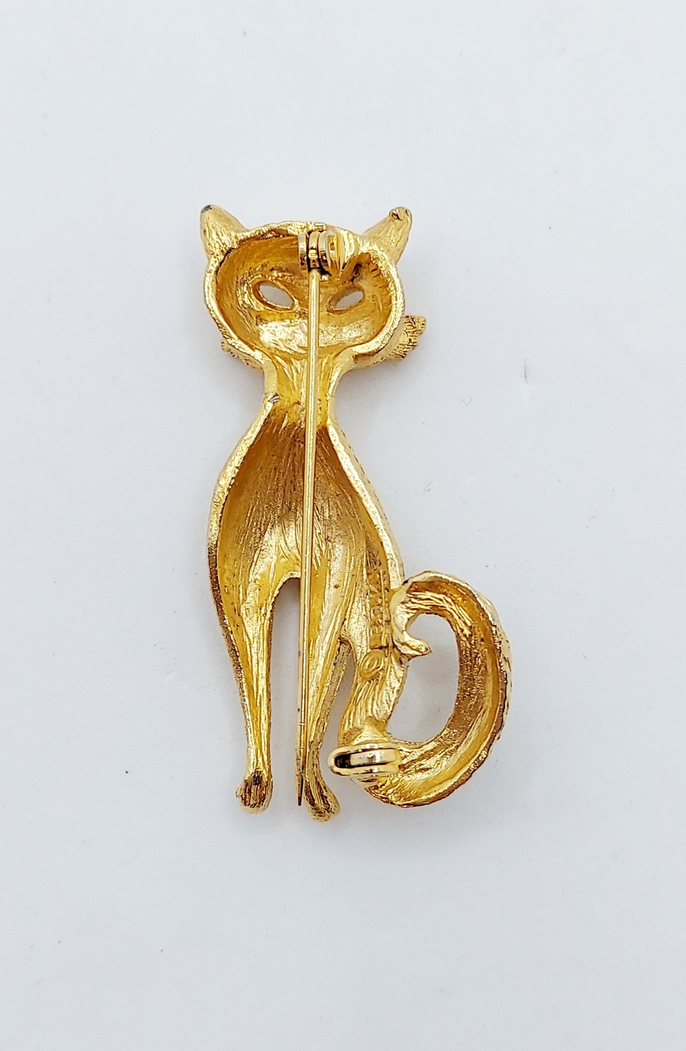 1950's B.S.K. Gold Cat Brooch image 2