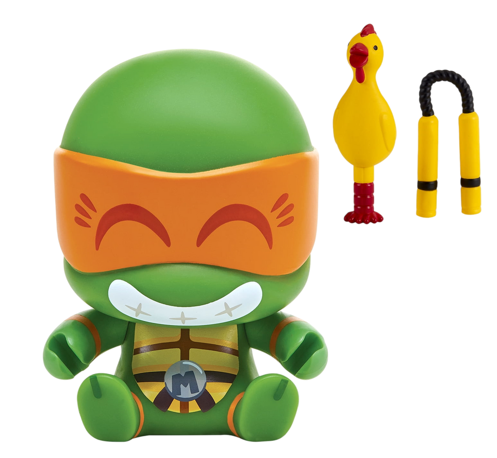 Cheekys Teenage Mutant Ninja Turtles Michelangelo 3.5" w/ Accessories image 4