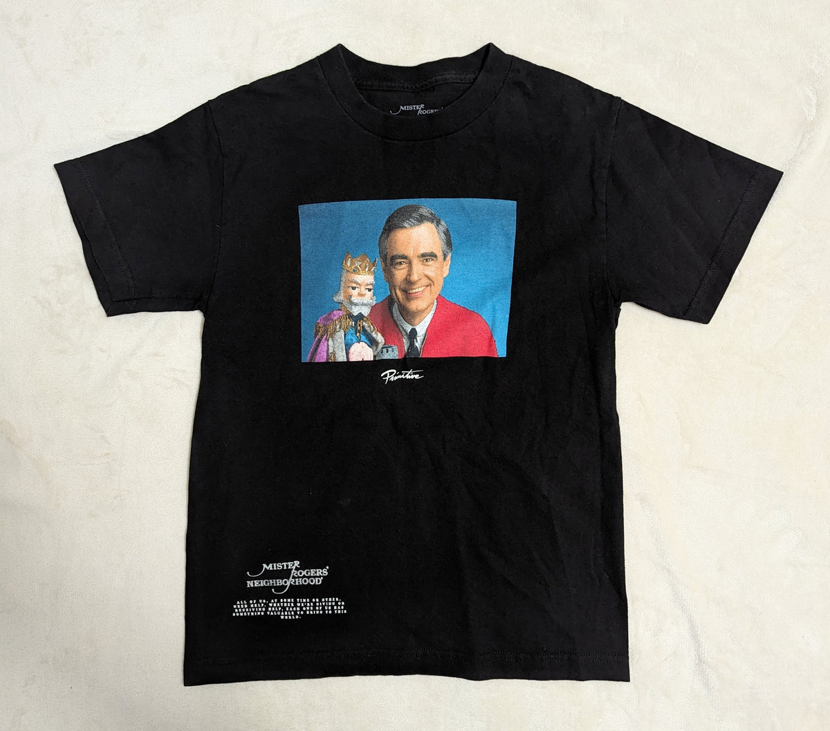 Primitive Skateboarding Mister Rogers' Neighborhood Black Graphic T-Shirt - S