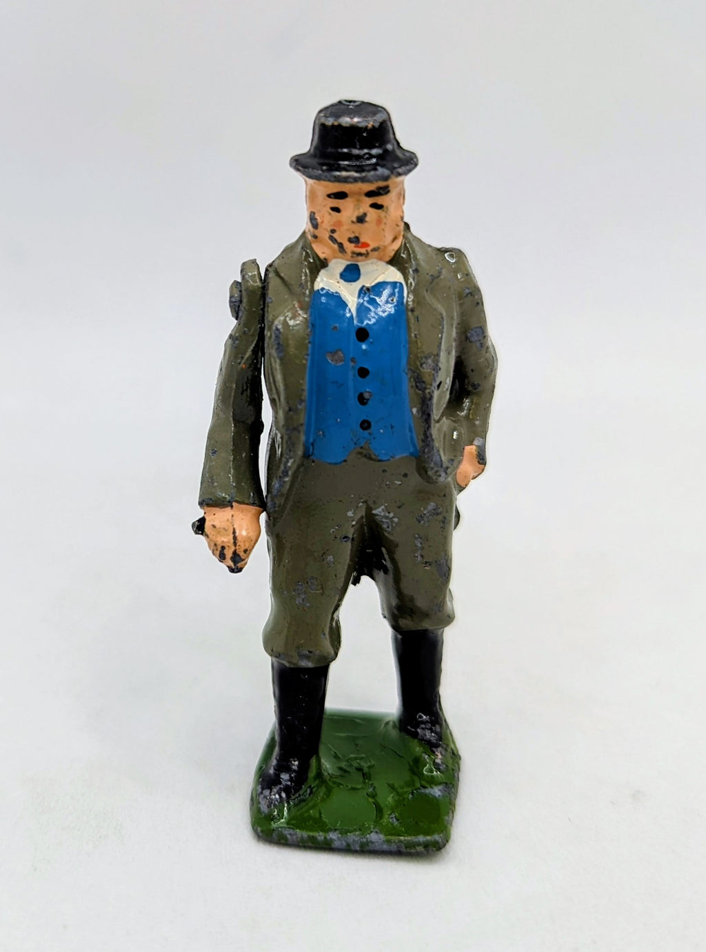Vintage Britains Lead Man In Suit Moveable Arm England