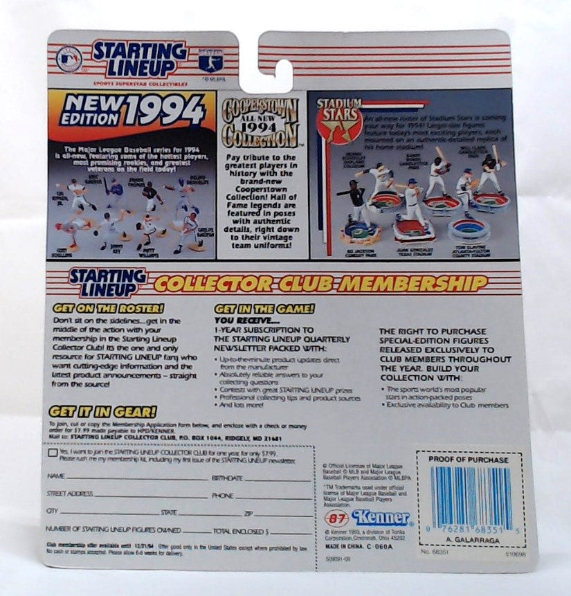1994 Starting Lineup Andres Galarraga Colorado Rockies Baseball Figure image 2