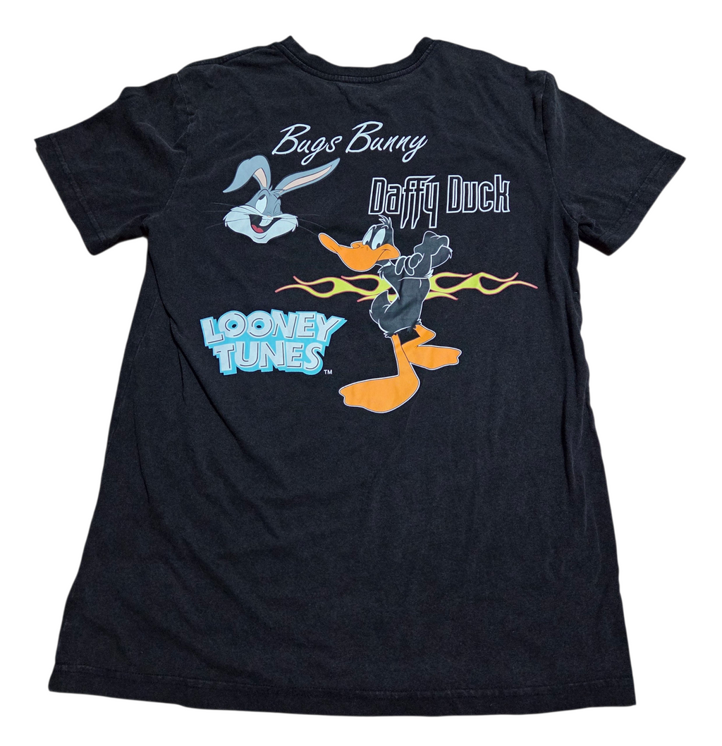Looney Toons Marvin Taz Tweety Bugs Daffy Double Sided Character T-Shirt Medium image 2