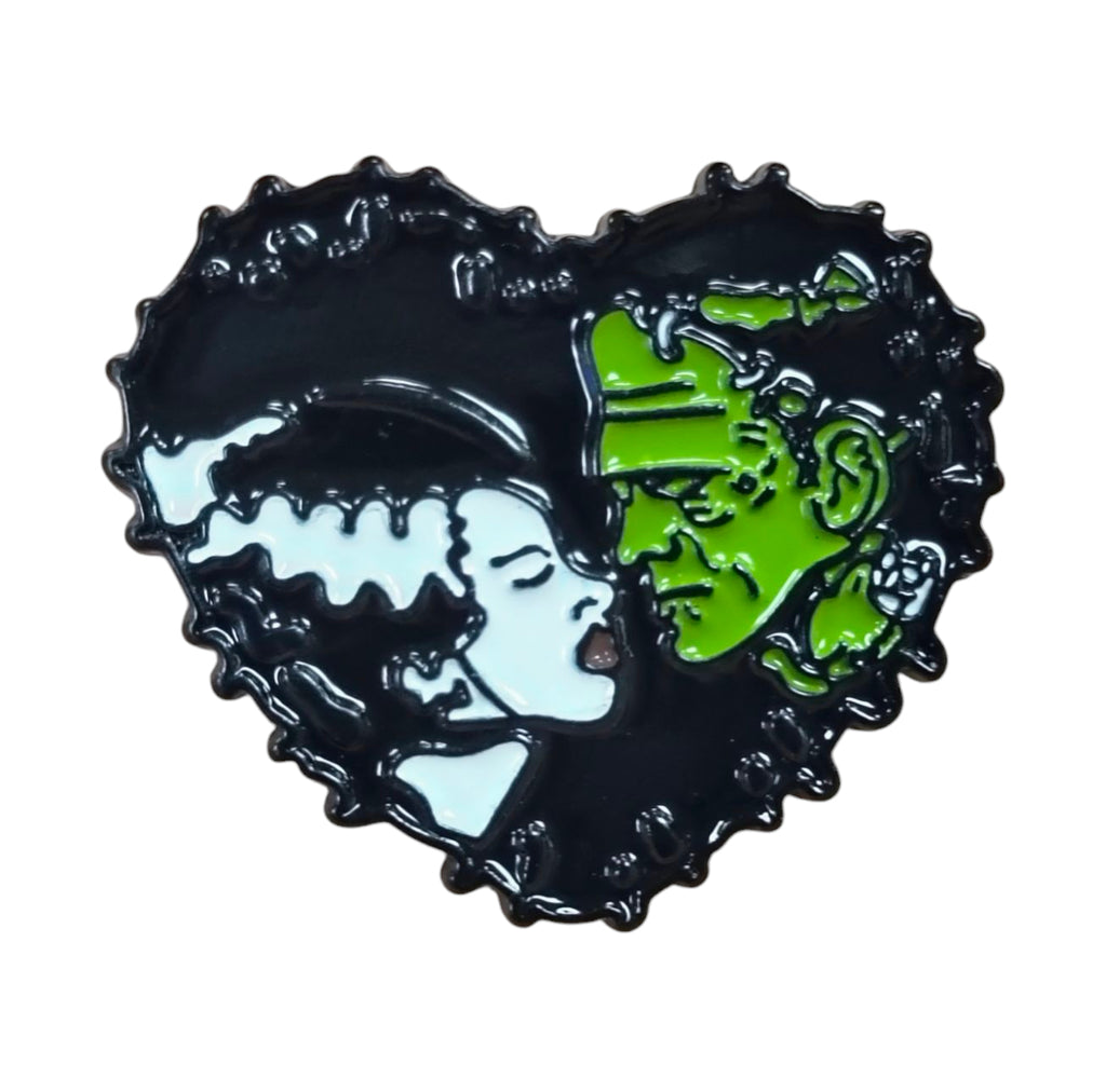 Universal Monsters Frankenstein & Bride Of Frankenstein Character Enamel Pin