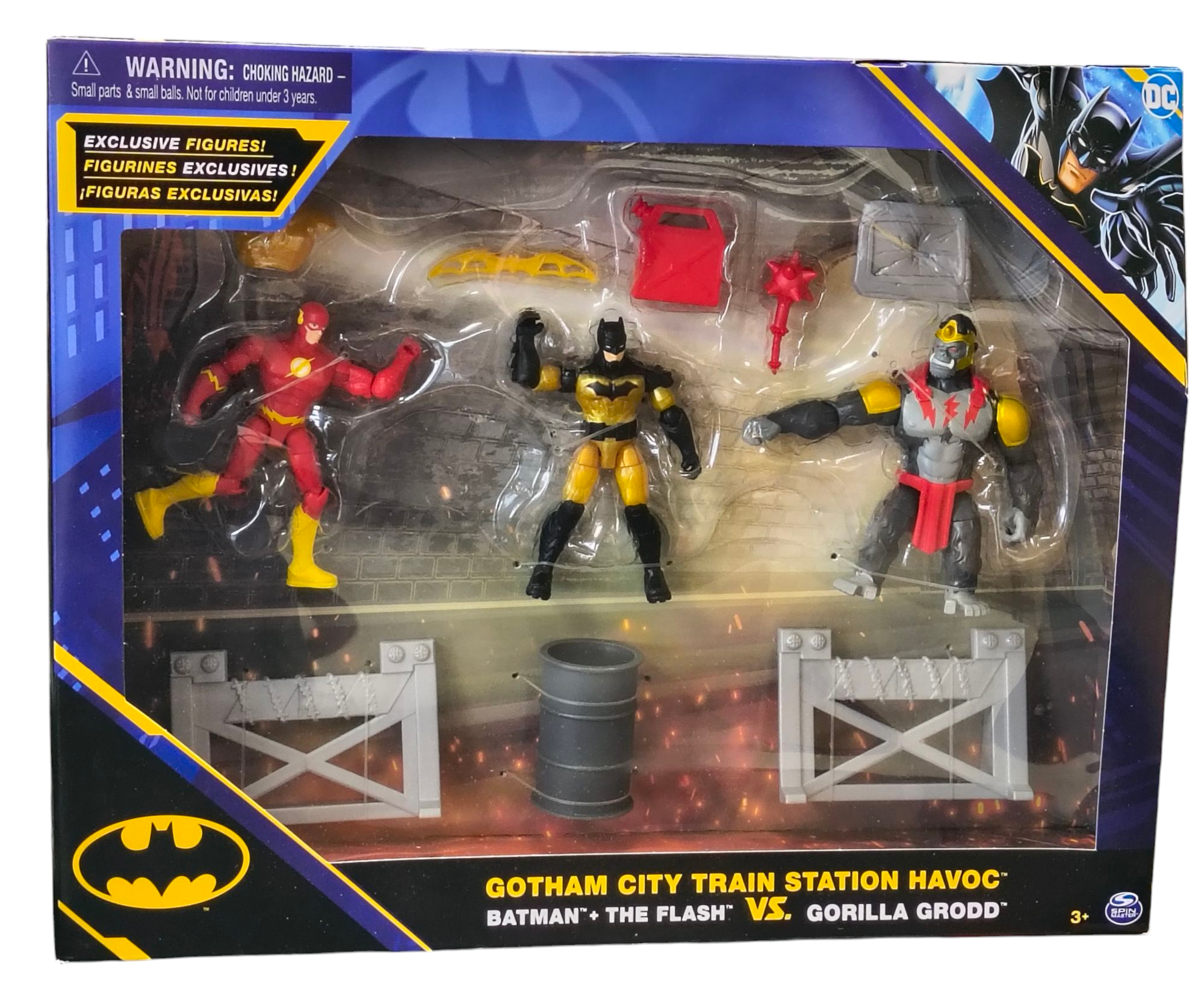 2022 SpinMaster DC Comics Exclusive Batman & Flash Vs Gorilla Grodd