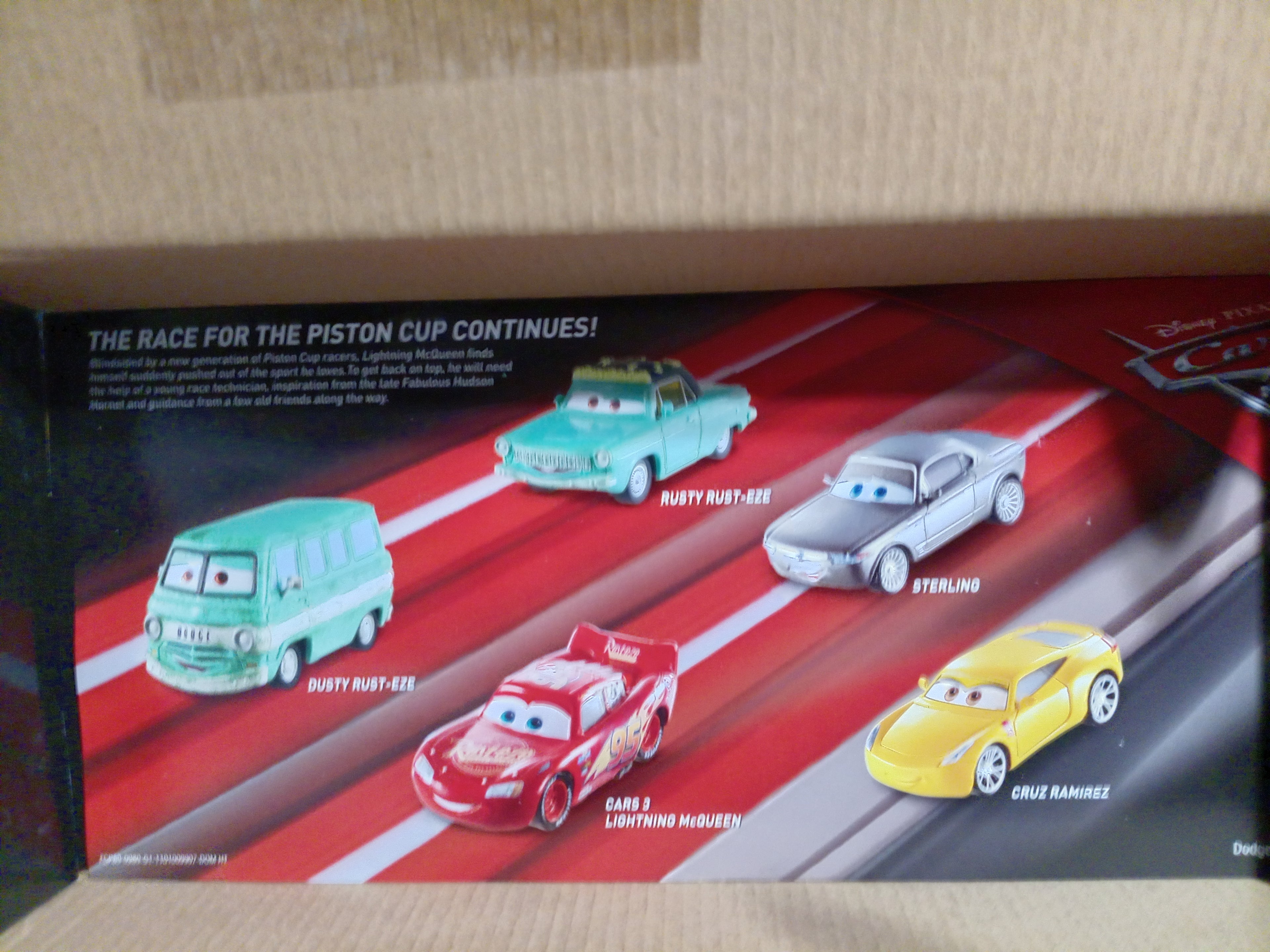 2016 Mattel Disney Pixar Cars 3 - 5 Die Cast Cars Vehicle Box Set + 1 Extra image 3