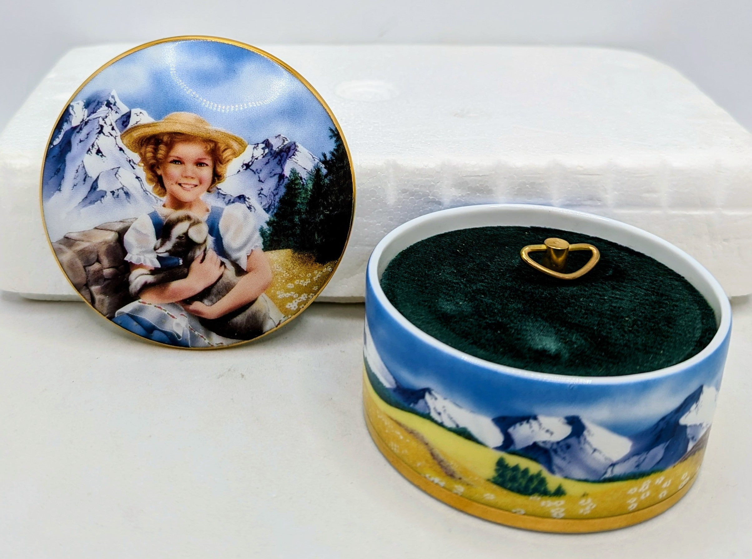 Danbury Mint Shirley Temple “Heidi” Music Box #B5190 Collectible Gift 3"