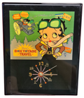 1999 Betty Boop Bon Voyage Enamel Wall Clock 12"x10"