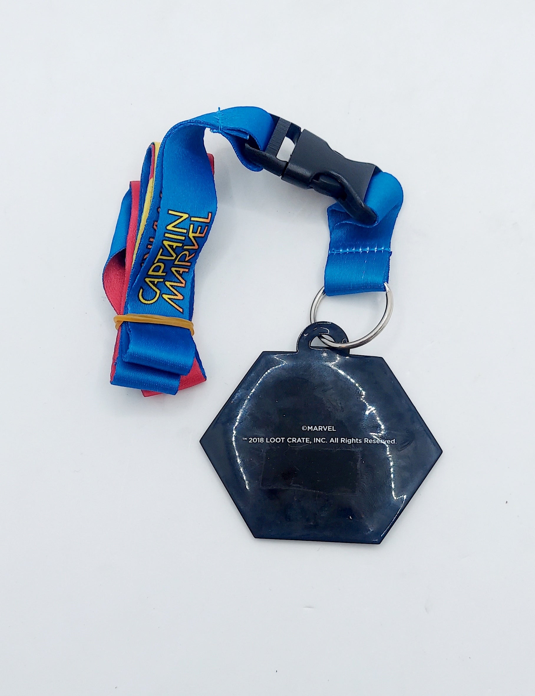 Exclusive Loot Crate Marvel Captain Marvel Lanyard & Foam Emblem Keychain image 2