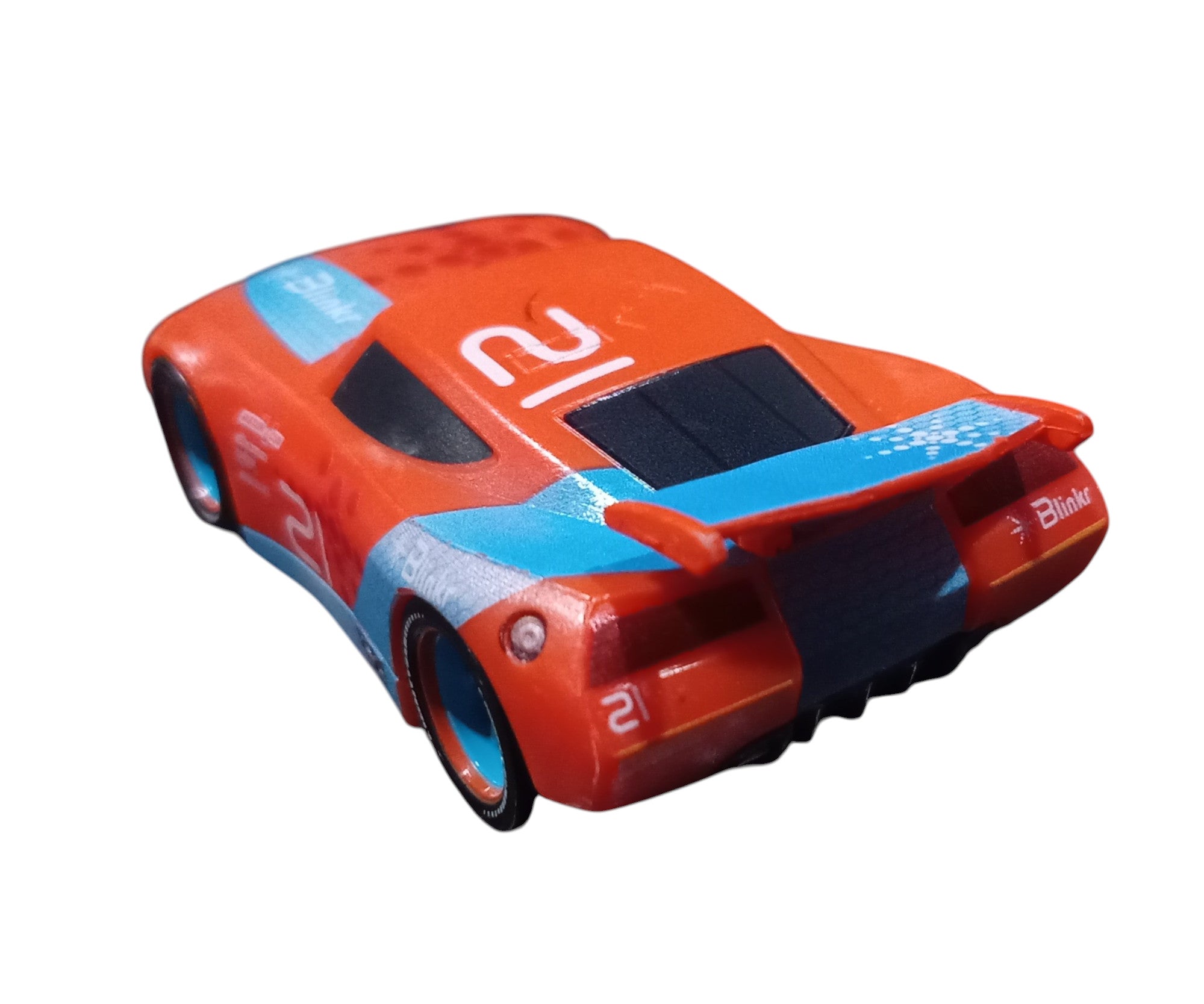 Disney Cars 3 Piston Cup Racer 21 Blinkr Ryan Inside Laney Plastic 3" Racecar image 4