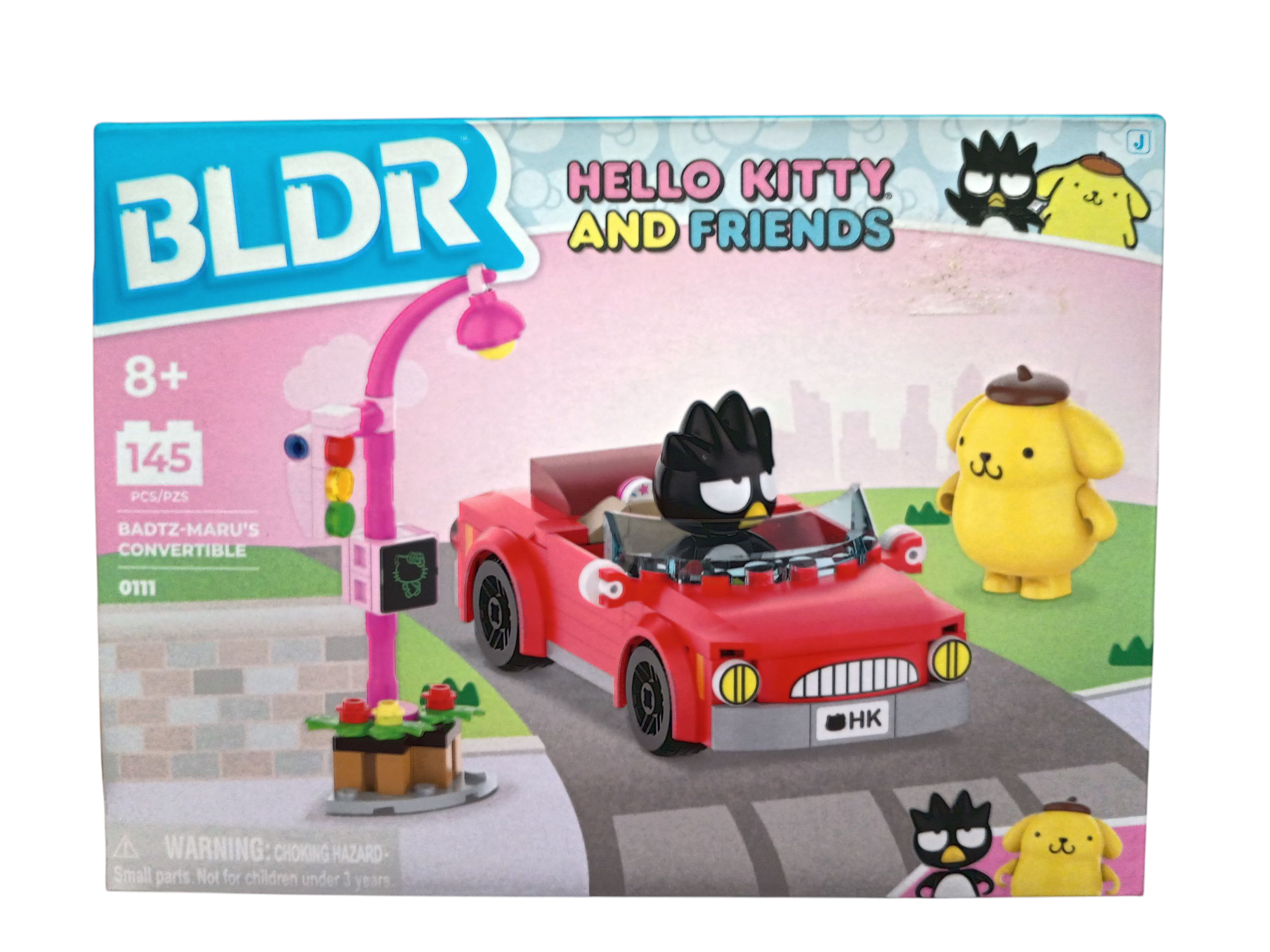 BLDR Hello Kitty And Friends Badtz-Maru's Convertible With Pompompurin 145pcs