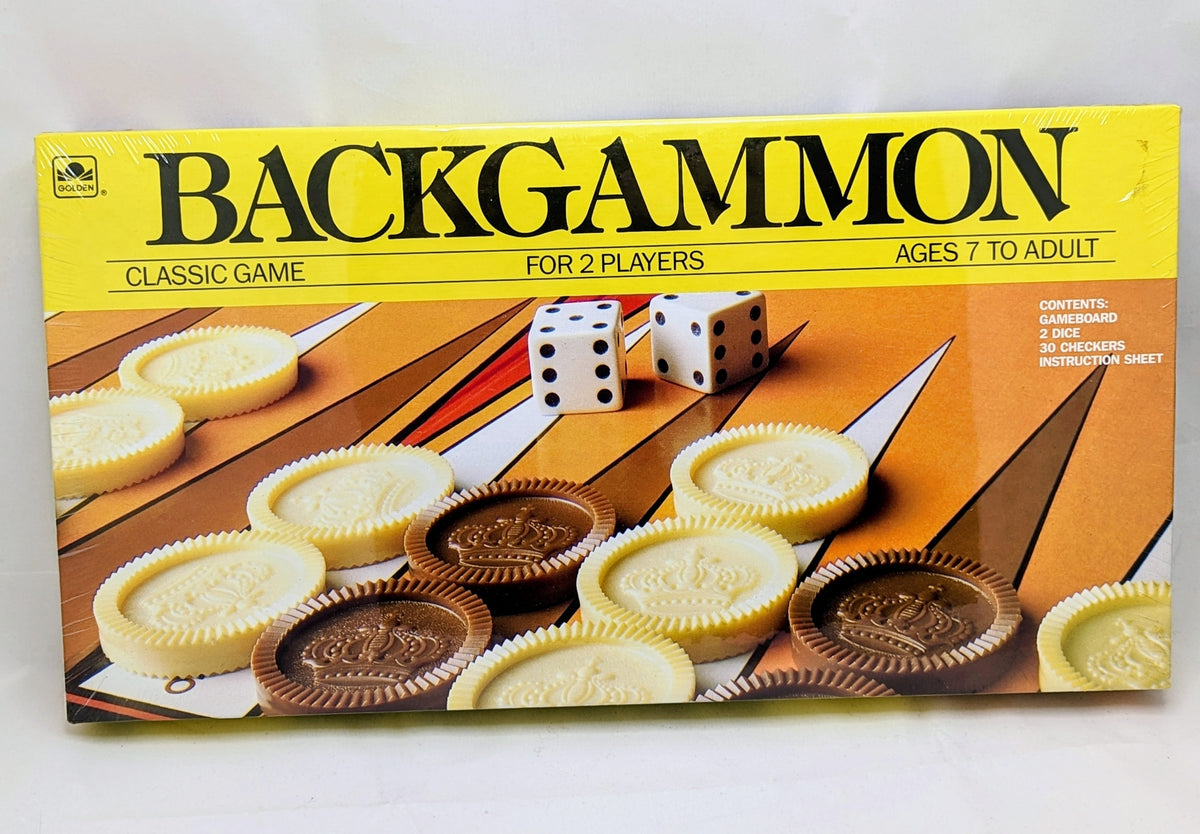 1989 Golden Whitman Western Publishing 4832-5 Backgammon Classic Game USA