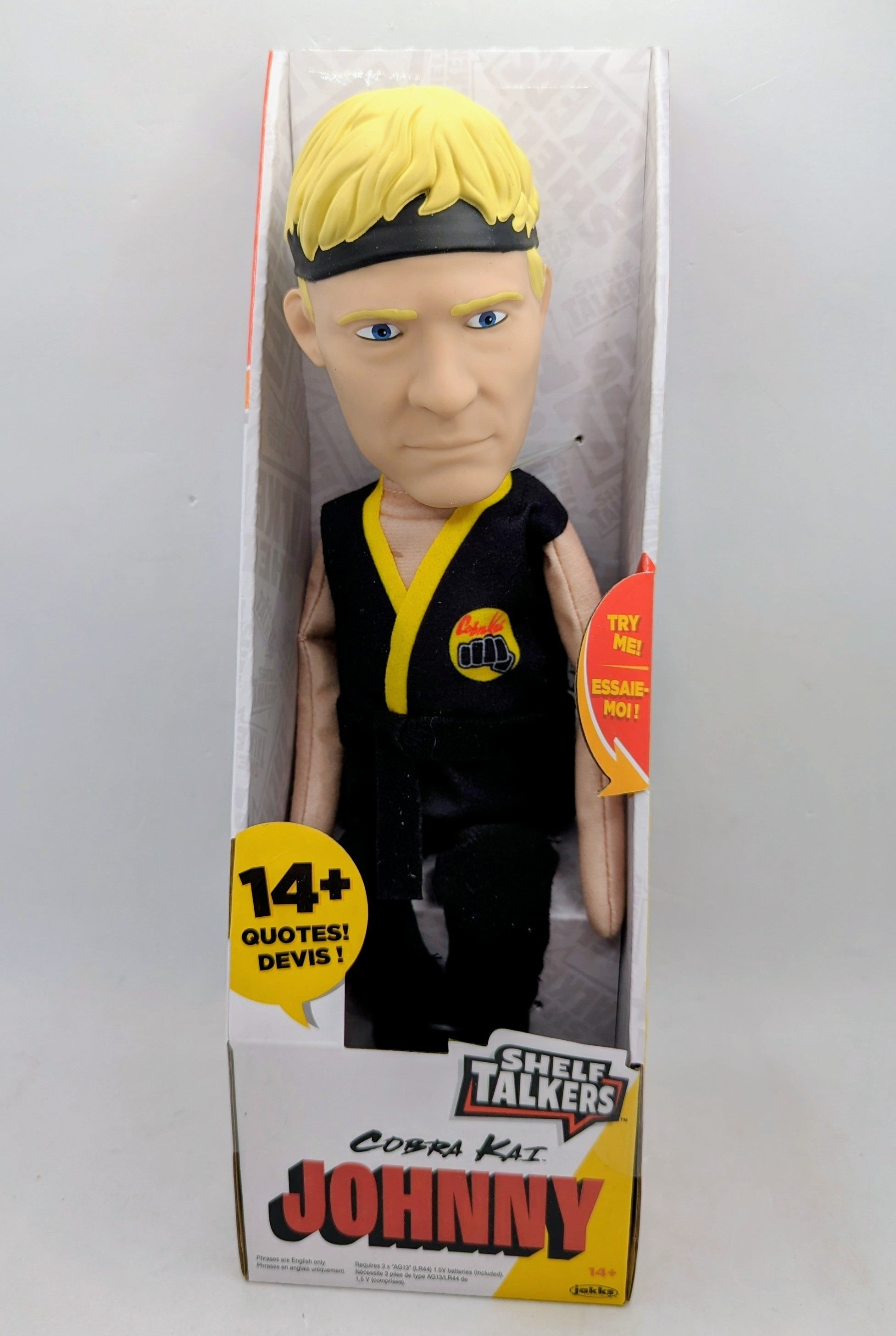 2023 Jakks Shelf Talkers Cobra Kai Johnny Lawrence 12" Talking Pull String Doll