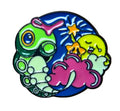 Nintendo Pokemon Cute Caterpie w/ Star Cloud And Sun Round Enamel Pin