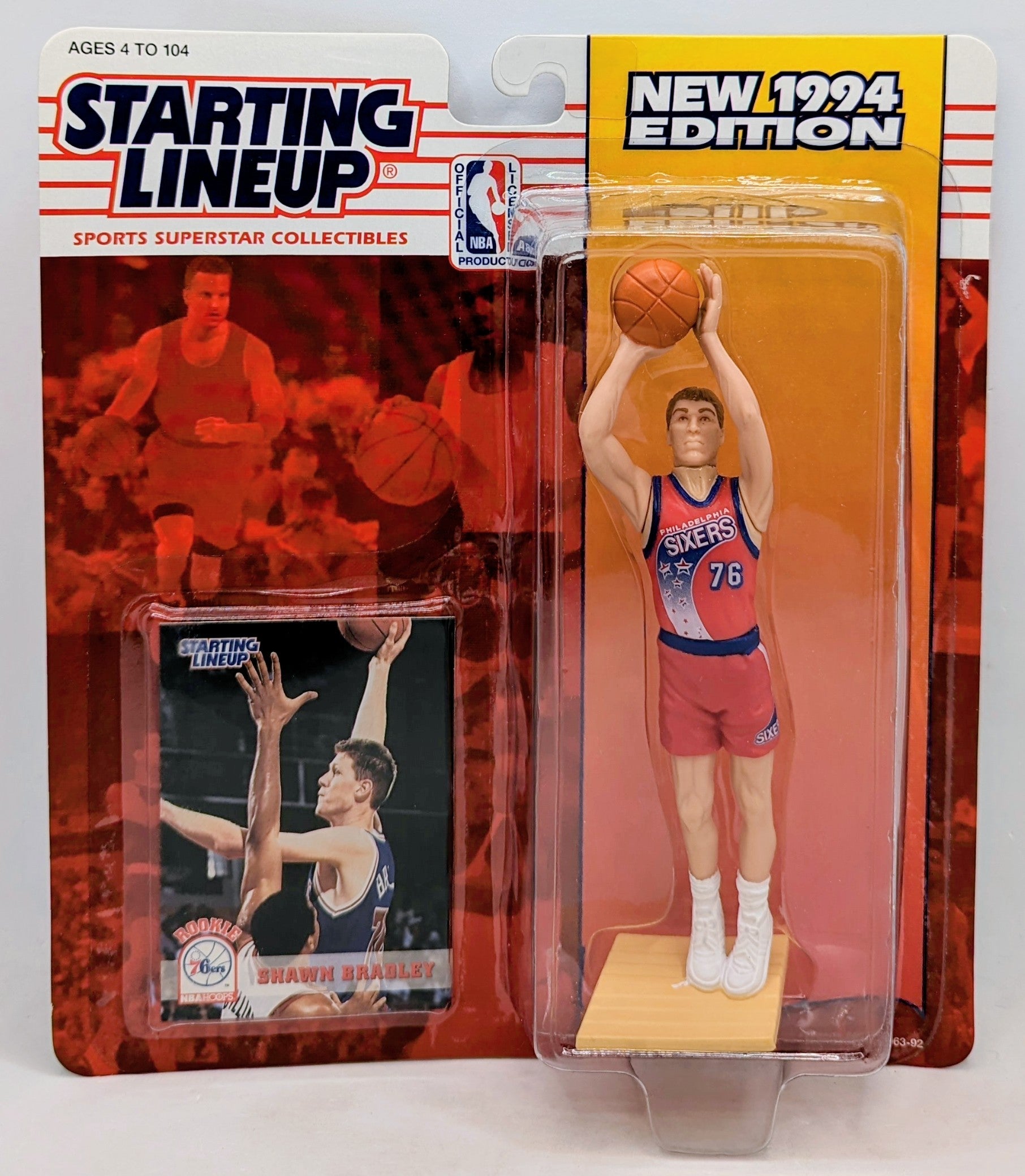 1994 Starting LIneup Shawn Bradley Philadelphia 76ers Rookie Figure