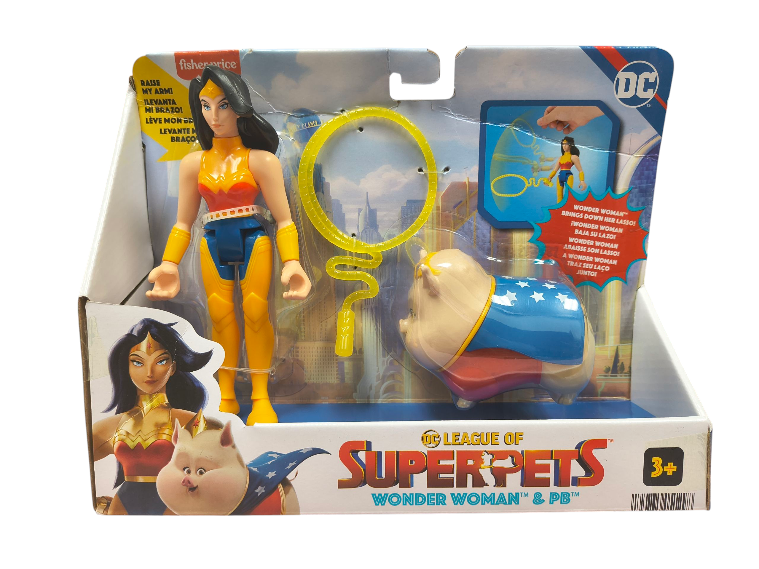 Fisher-Price Mattel DC League of Super-Pets Wonder Woman & PB Figure Set