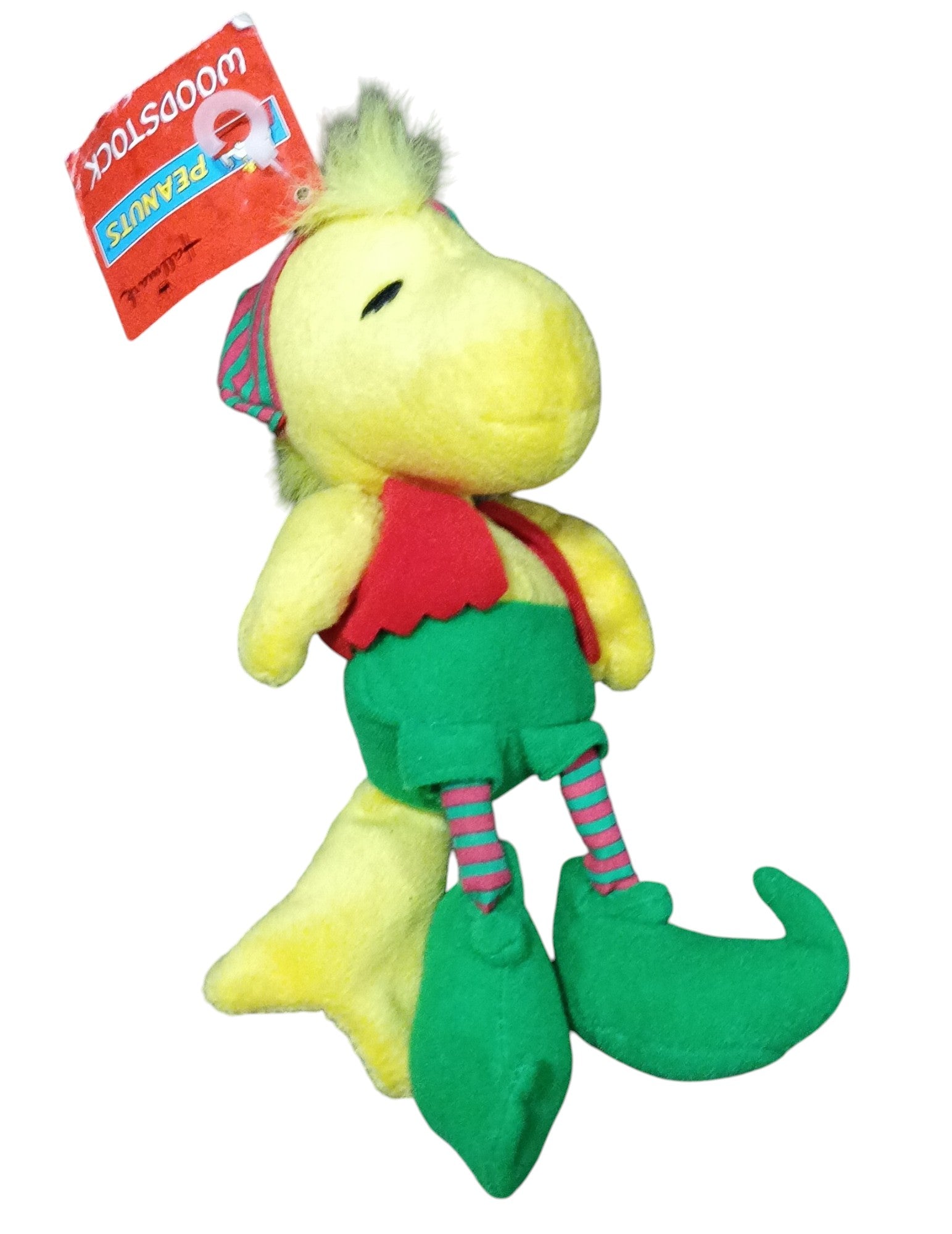 Vintage Hallmark Peanuts Woodstock Christmas Elf with Bell 9" Plush image 2
