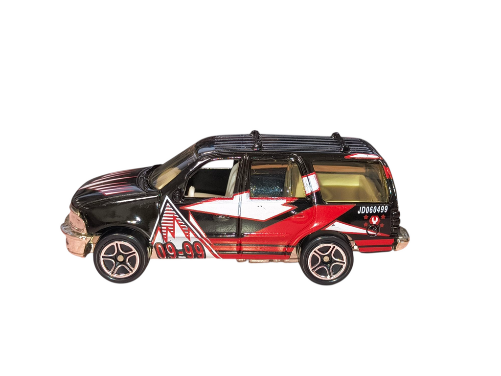 1998 Matchbox Ford Expedition 09-99 Black With White Interior