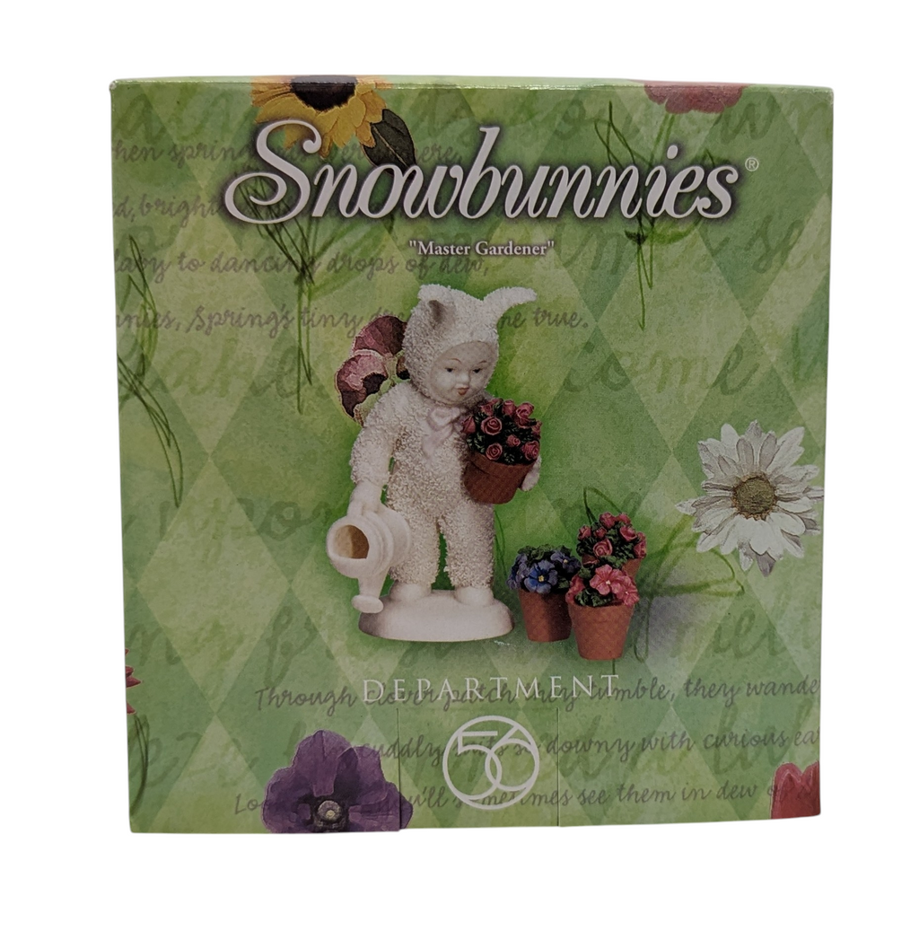 1999 Department 56 Snowbunnies Master Gardener 4inch Figurine