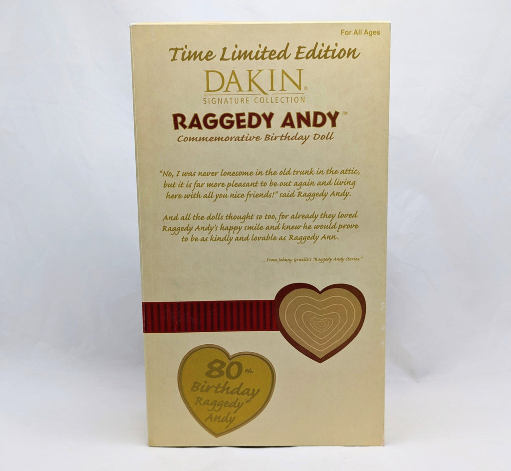 2000 Dakin Limited Edition 80th Birthday Raggedy Andy Commemorative Doll 12" image 2