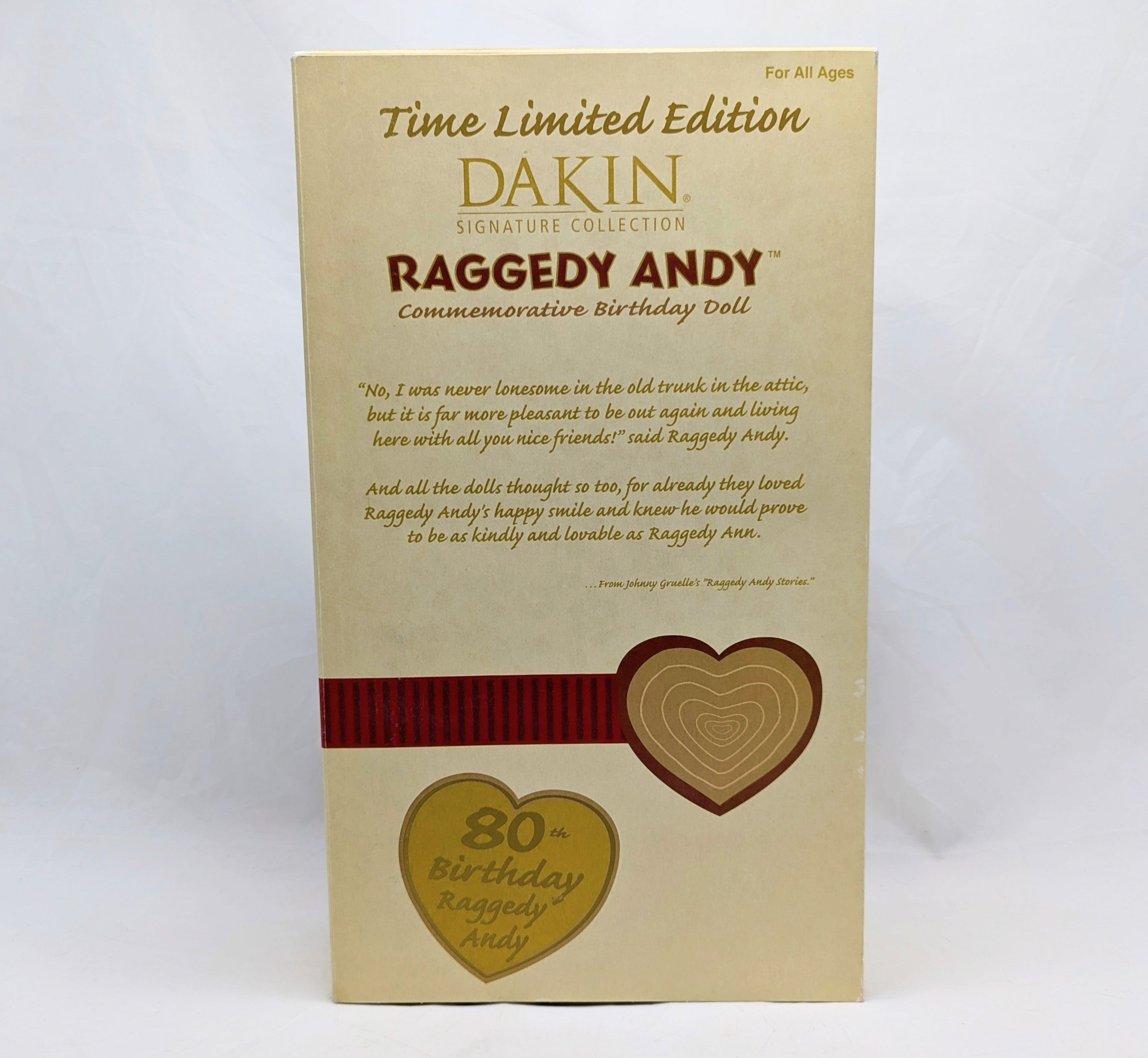 2000 Dakin Limited Edition 80th Birthday Raggedy Andy Commemorative Doll 12" image 2