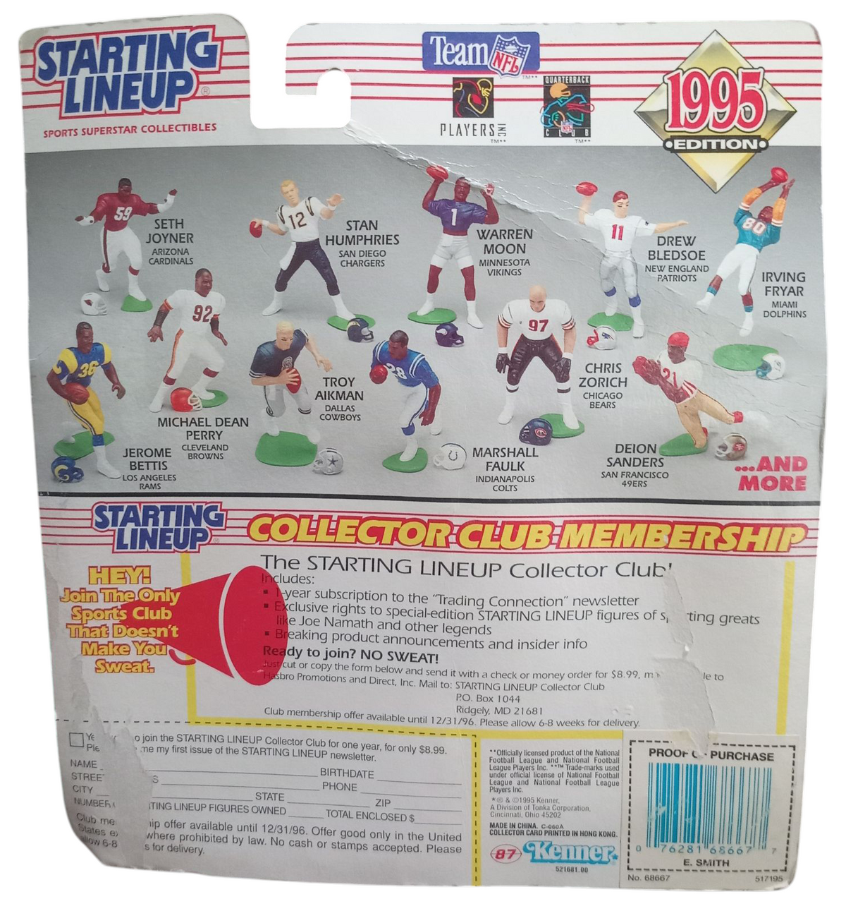 1995 Starting Lineup Emmitt Smith Dallas Cowboys Figure - DT image 2