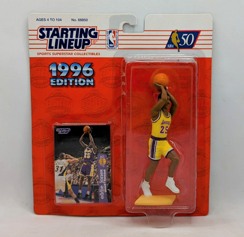 1996 Starting Lineup Eddie Jones LA Lakers Basketball Figure