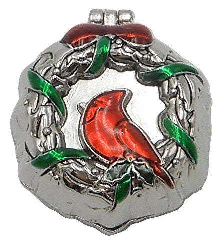 Ganz A Cardinal in a Wreath Prayer Box Charm with Story Card