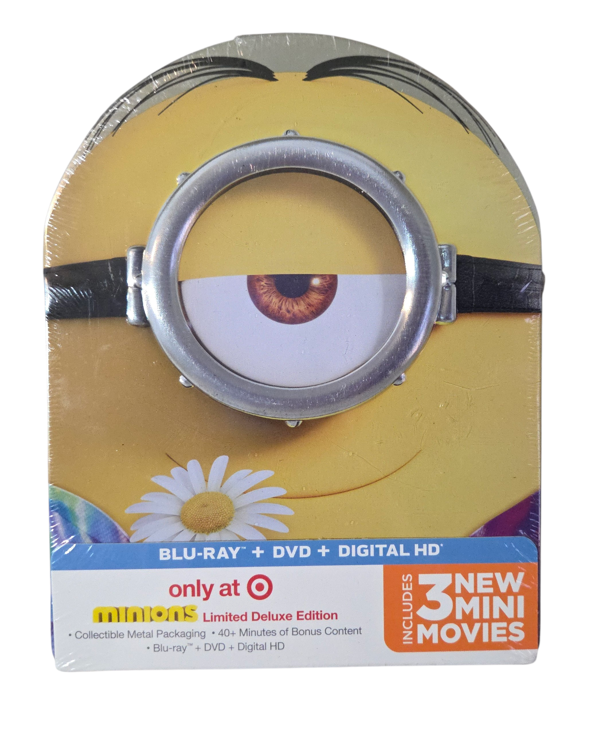Minions Target Limited Deluxe Edition w/ 3 Mini Movies Steelcase Blu-ray DVD