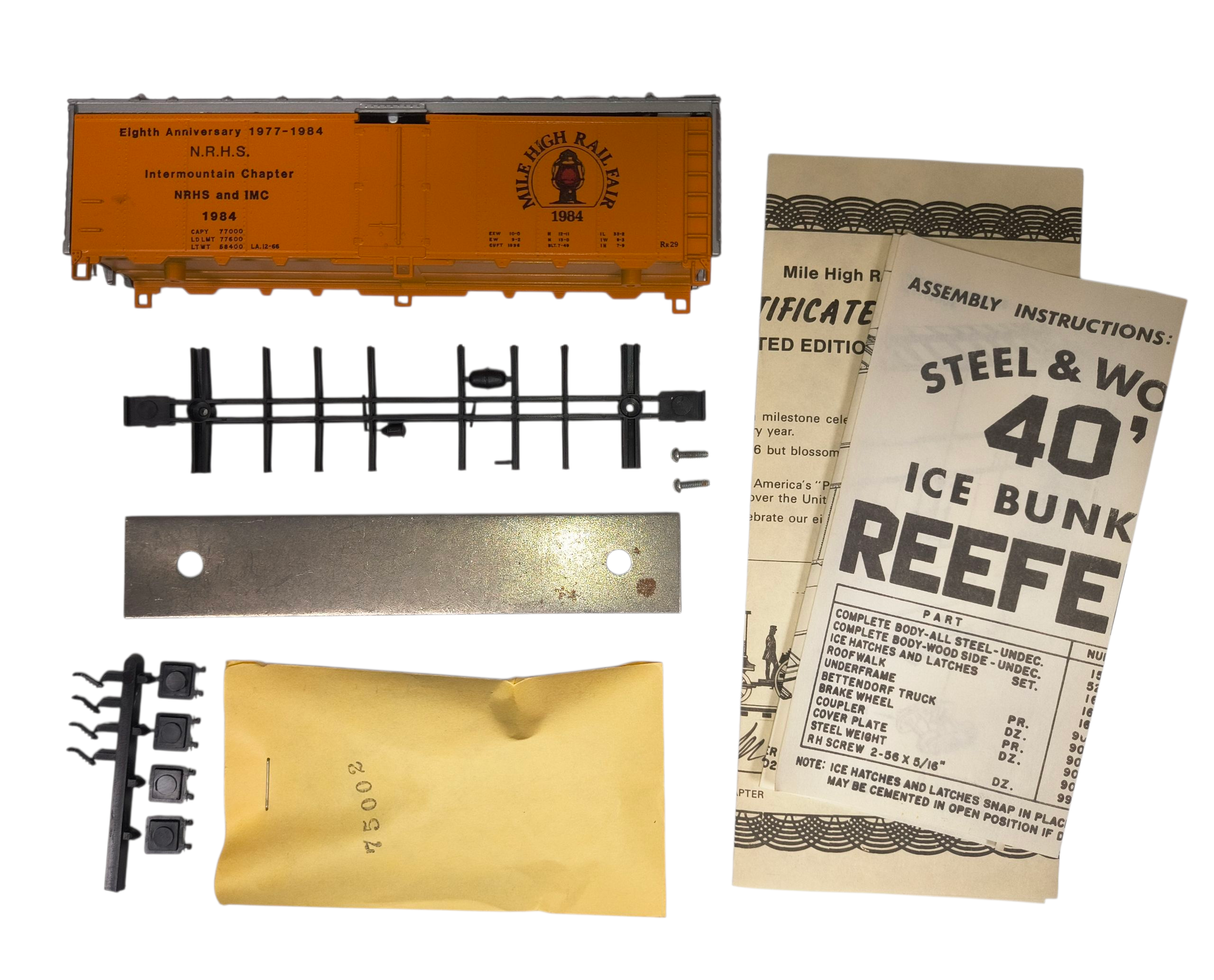 Athearn 40’ Steel Reefer 8th NRHS Mile High Railfair 1984 HO Kit image 2