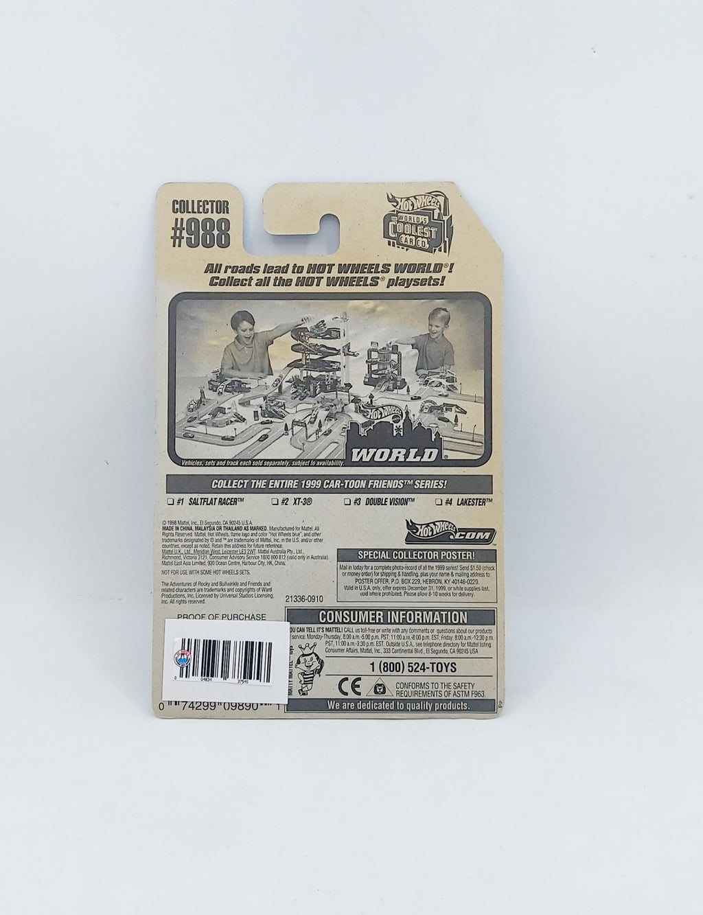 1998 Hot Wheels Car-ToonFriends Series Lakester #988 image 2