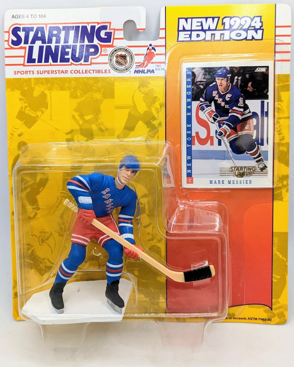 1994 Kenner Starting Lineup Mark Messier New York Rangers Hockey NHL Figure