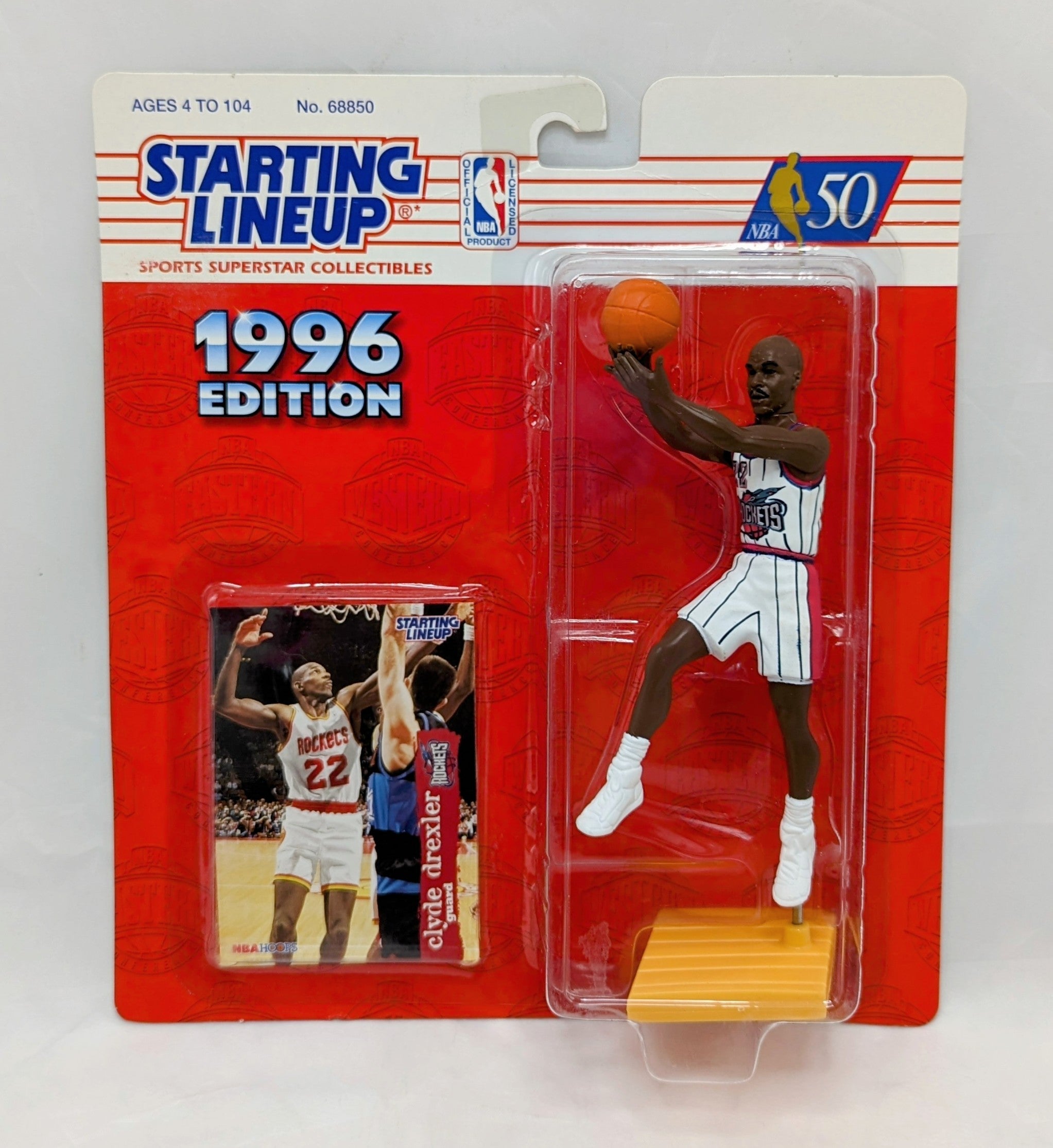 1996 Starting Lineup Clyde Drexler Houston Rockets Basketball Figure