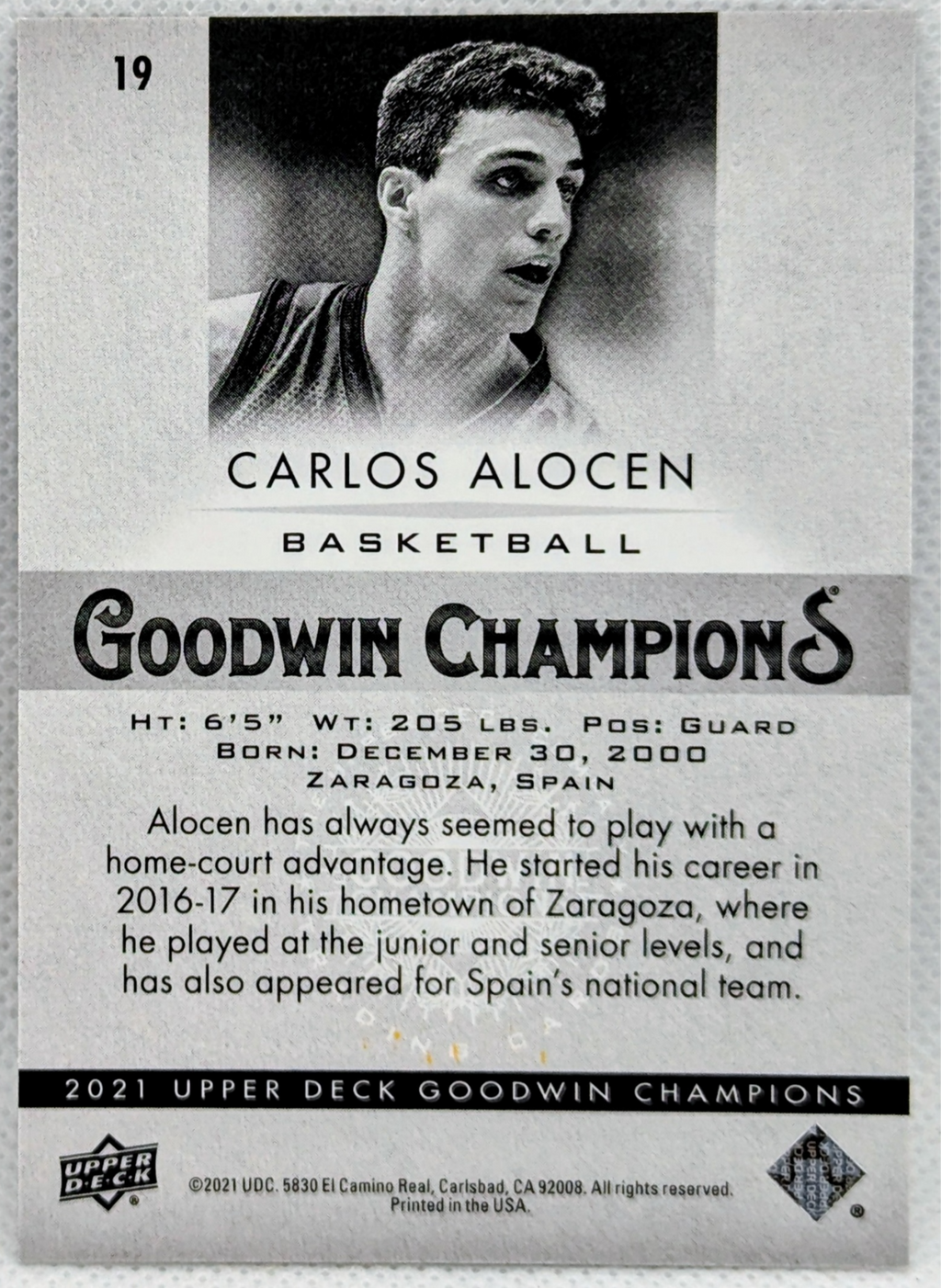 2021 Goodwin Champions Carlos Alocen /249 CDD Black Gold Upper Deck image 2