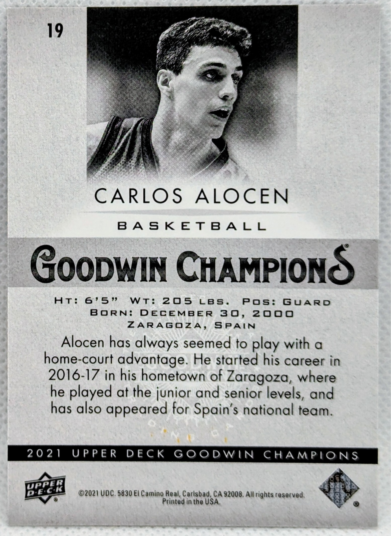 2021 Goodwin Champions Carlos Alocen /249 CDD Black Gold Upper Deck image 2