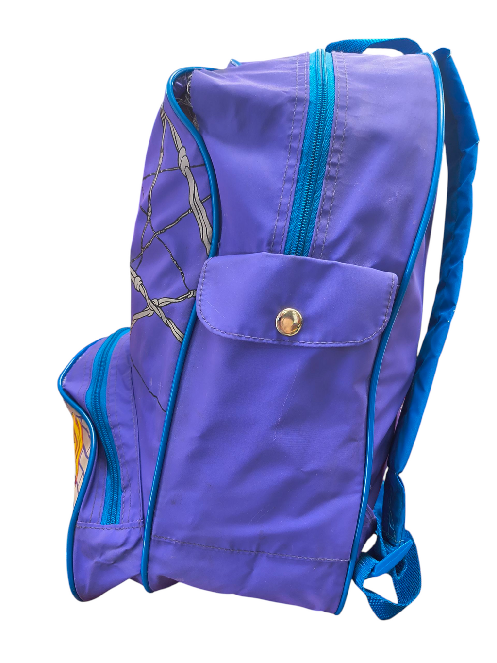 1996 Impact Marvel Comics Spider-Man Animated Series Blue/Purple Kids Backpack image 5