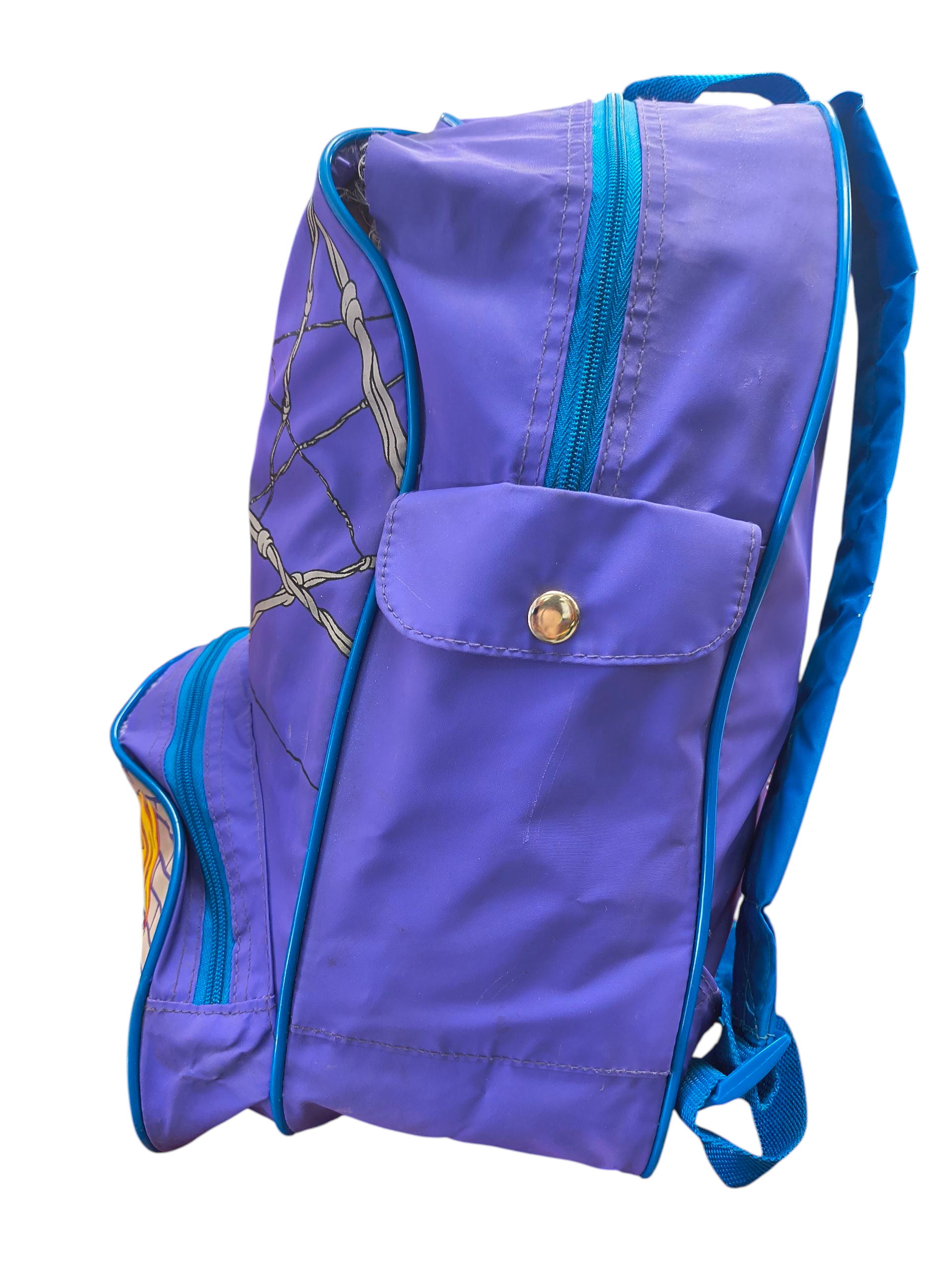 1996 Impact Marvel Comics Spider-Man Animated Series Blue/Purple Kids Backpack image 5