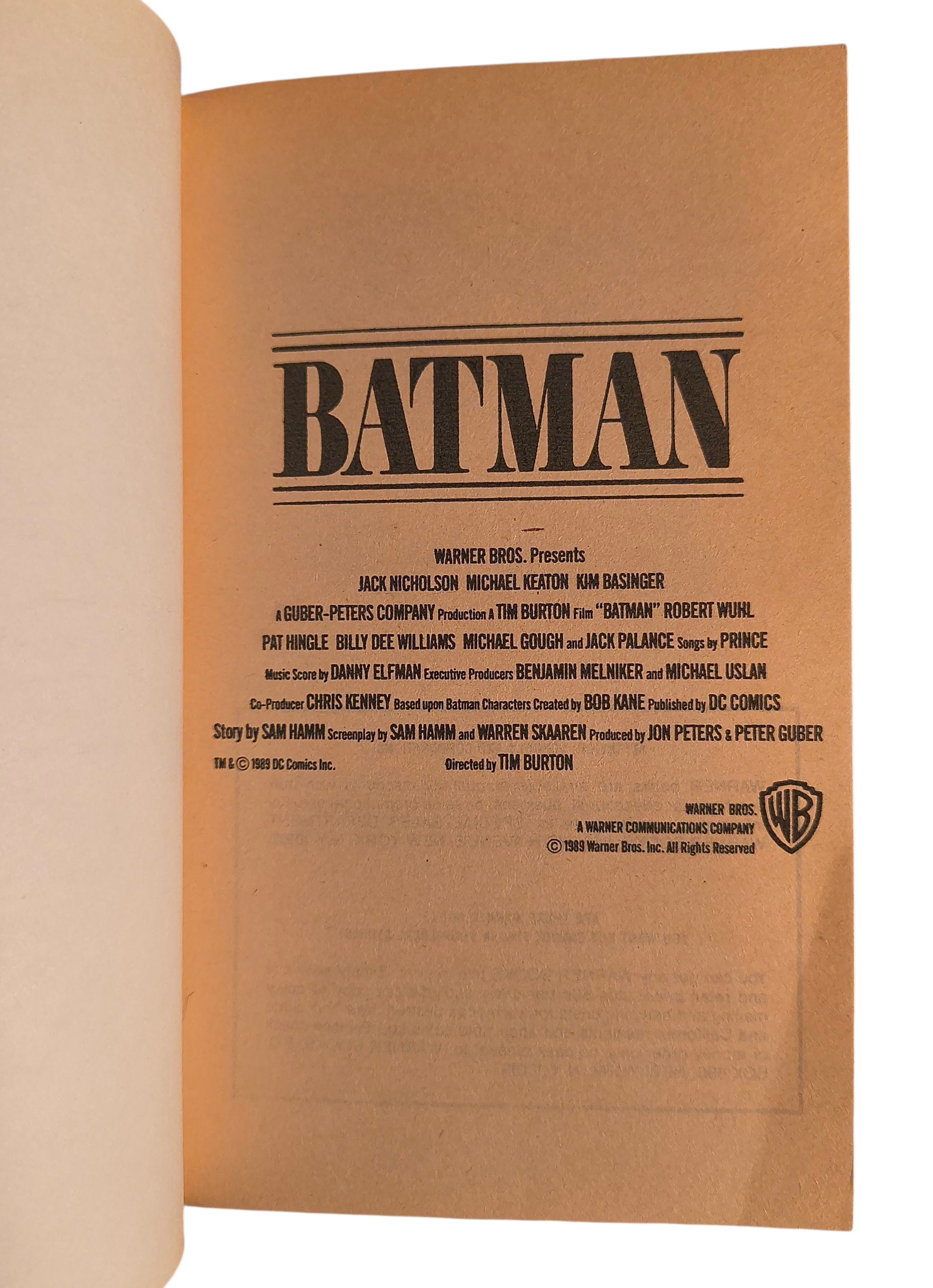 1989 Warner Books Batman Novelization By Craig Gardner Paperback Book image 3