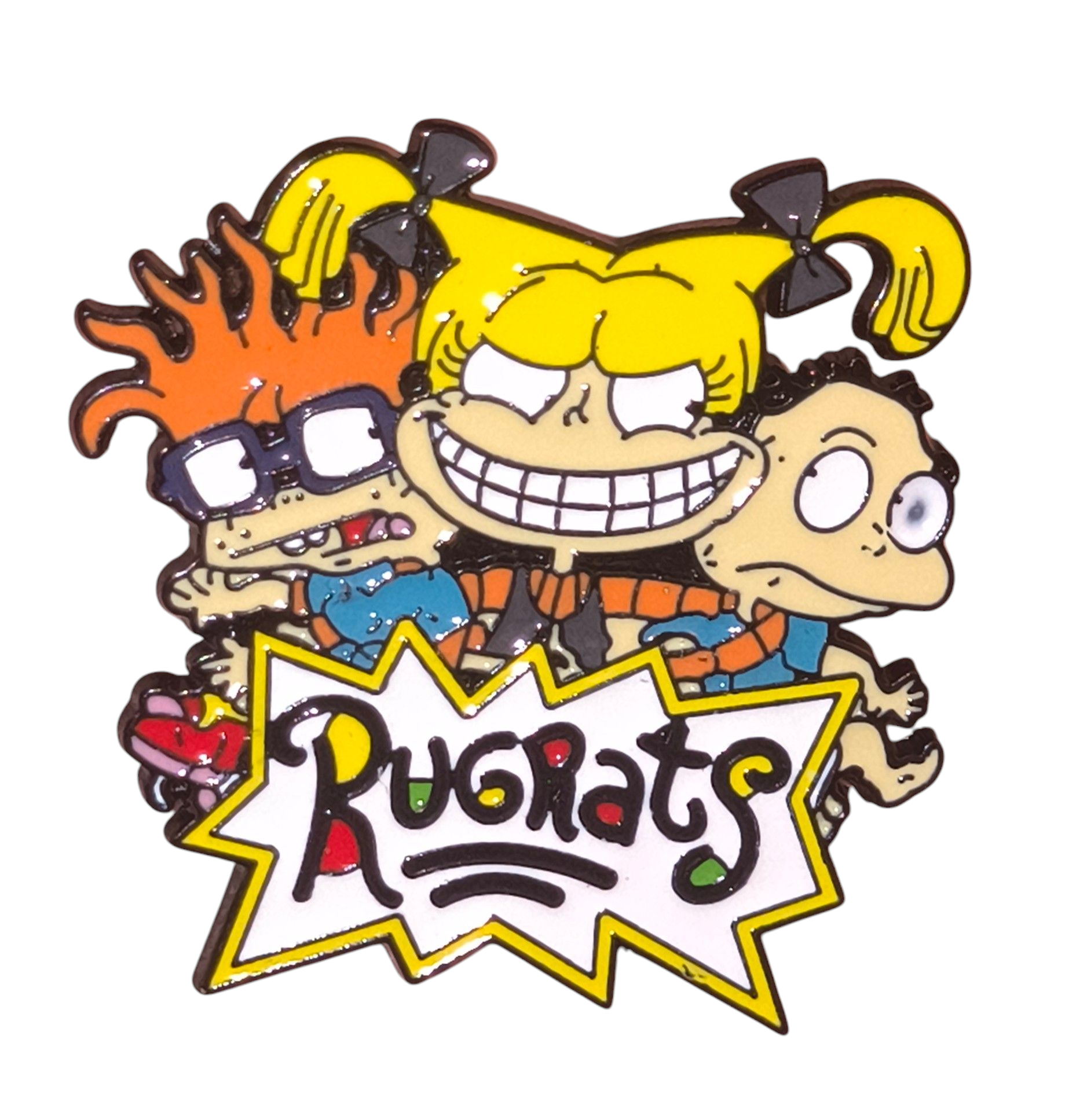 Nickelodeon The Rugrats Group Logo Character Enamel Pin - Defect