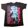 Hot Topic Hatsune Miku Virtual Singer Portrait Black T-Shirt Size Large